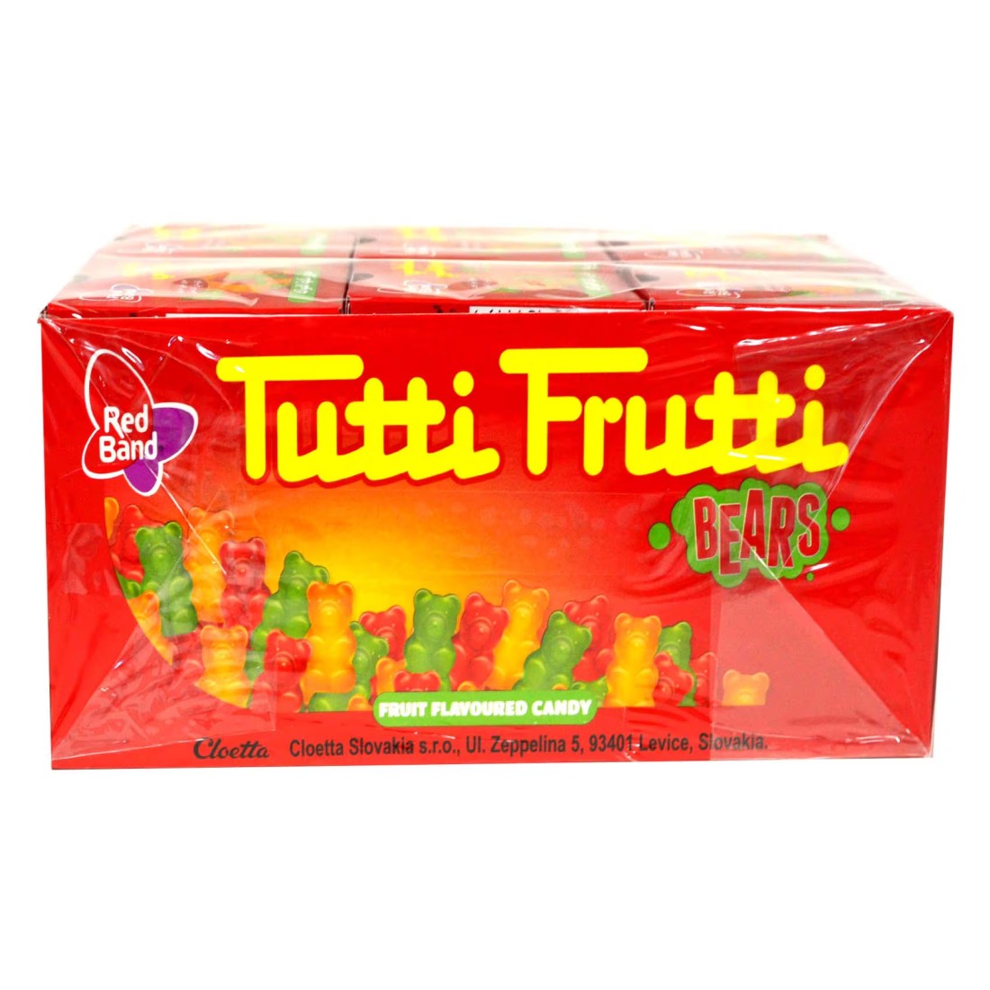Cloetta Red Band Tutti Frutti Bears Fruit Flavoured Candy, 18g Pack of 30