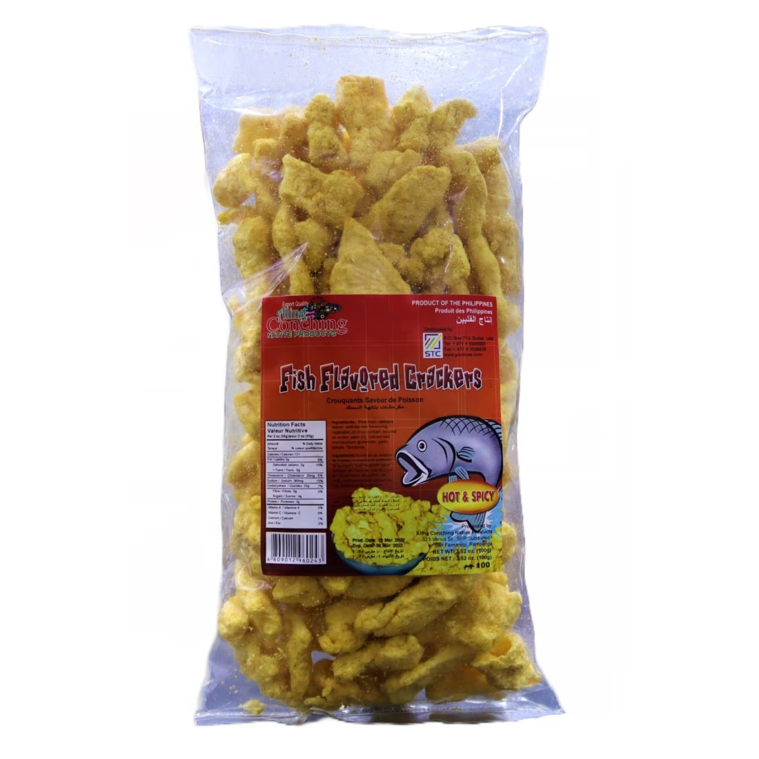 Aling Conching Hot and Spicy Fish Flavoured Crackers, 100g