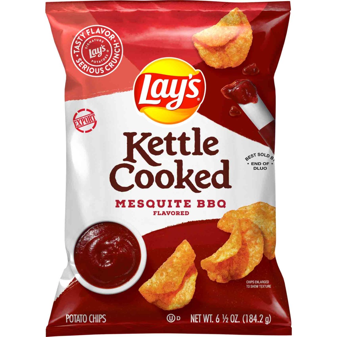 Lay&#39;s Mesquite BBQ Flavoured Kettle Cooked Potato Chips, 184.2g