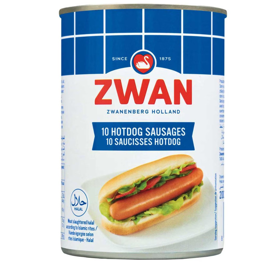 Zwan Hotdog Beef Sausages 10 Sausages, 200g
