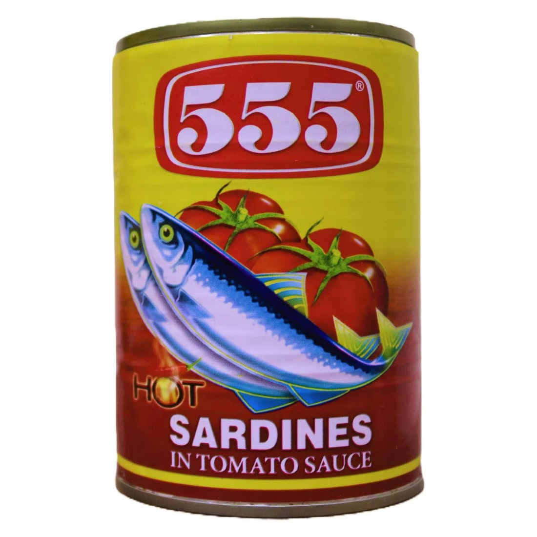 555 Hot Sardines in Tomato Sauce, 425g