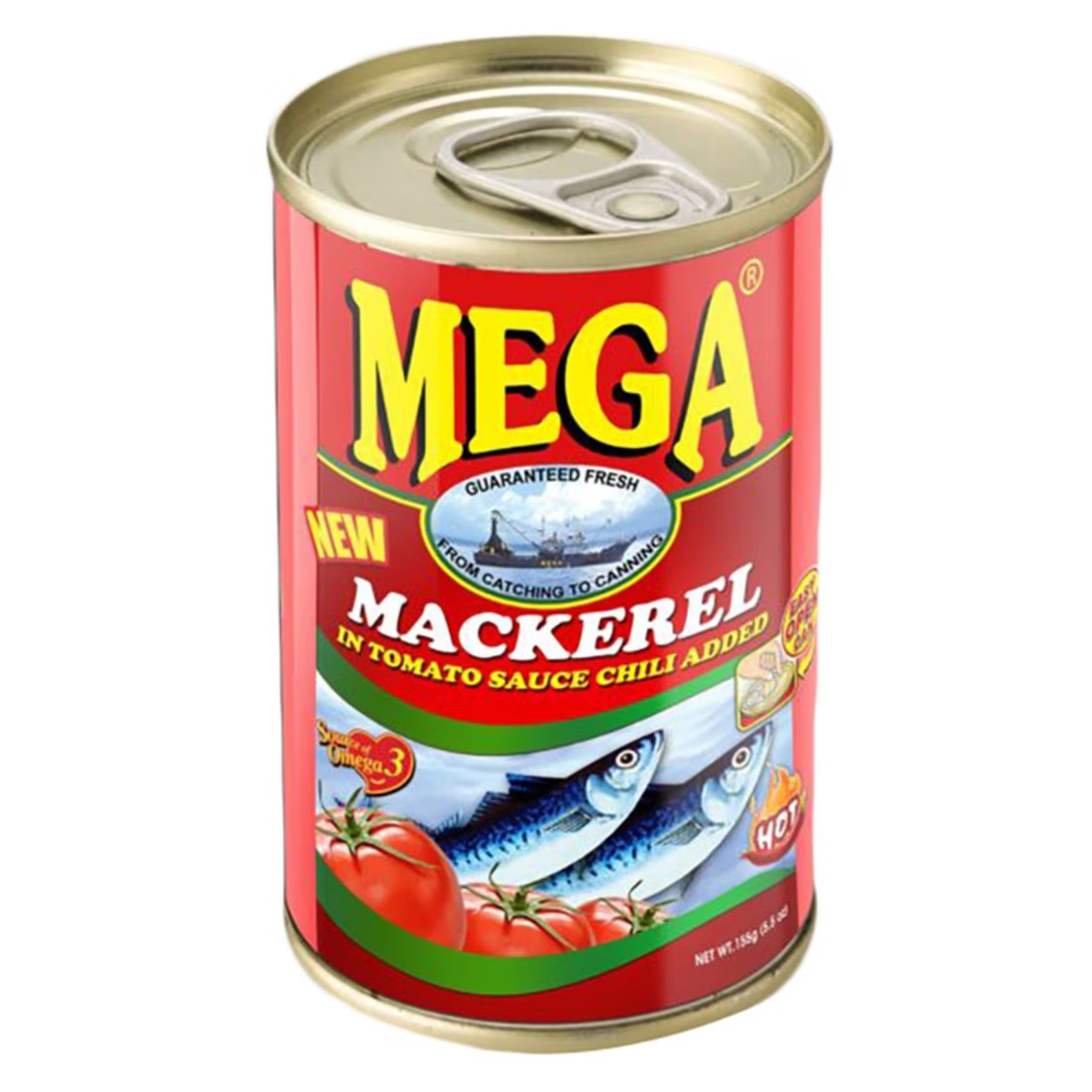 Mega Mackerel in Tomato Sauce with Chili, 155g