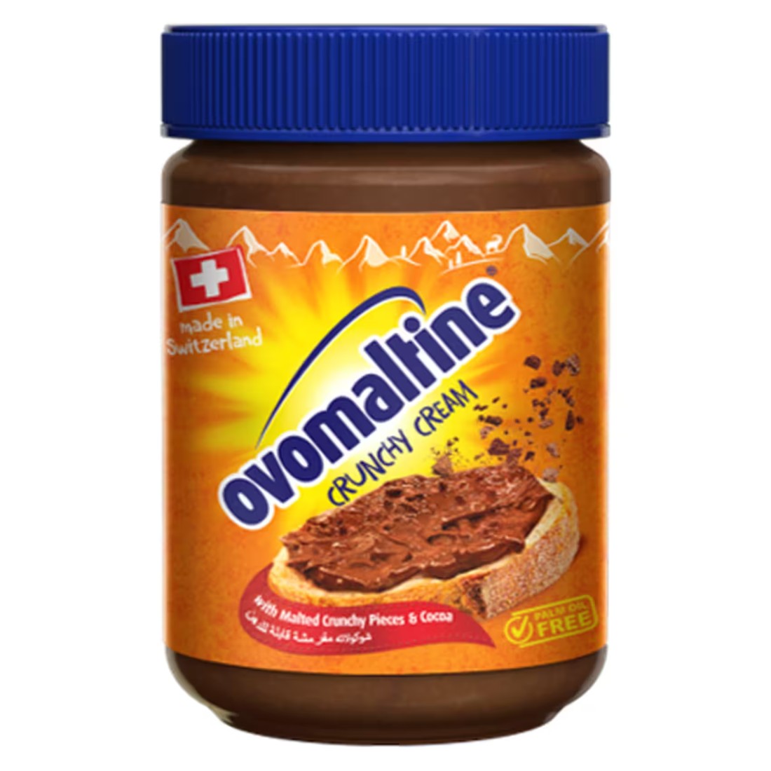 Ovomaltine Swiss Chocolate Spread with Malty Crunchy Pieces &amp; Cocoa Palm Oil Free 680g