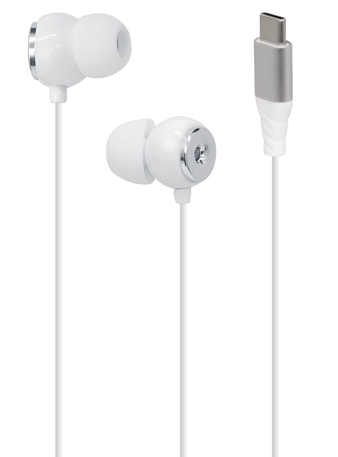 Green Lion Stereo X90 Type C Wired Earphone, 10mm Speaker, Stereo Sound, Built-In Microphone, Hands-Free Calls, Volume Control, Voice Assistant, 1.2m Cable - White