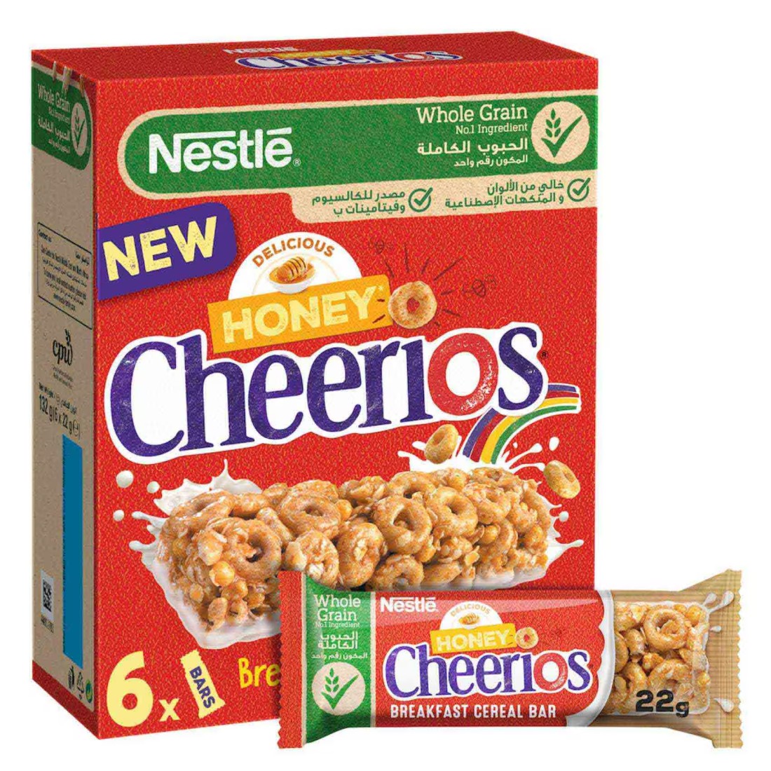Nestle Honey Cheerios Cereal Bar, 22g Pack of 6