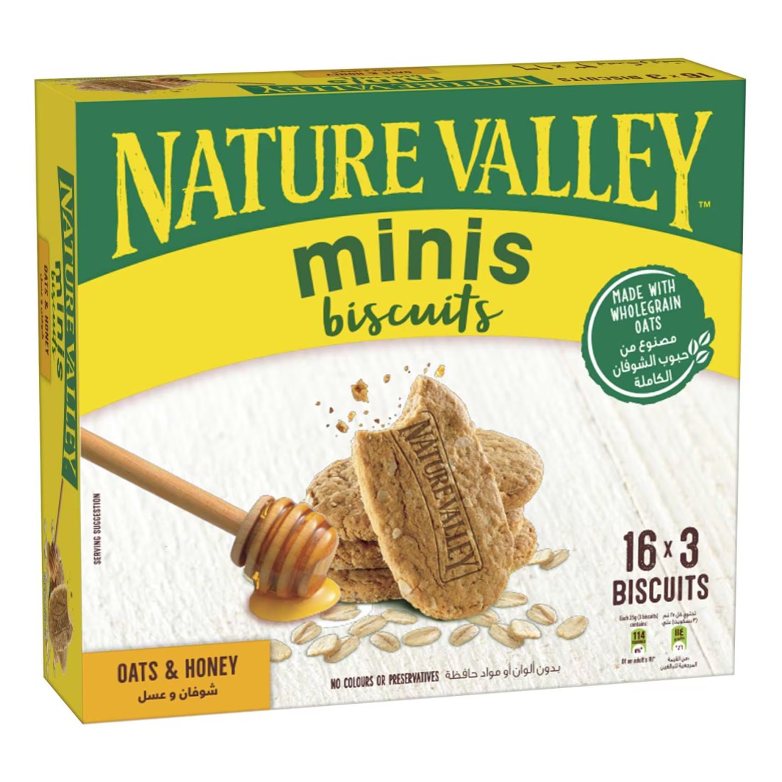 Nature Valley Minis Biscuits with Oats and Honey, 25g Pack of 16