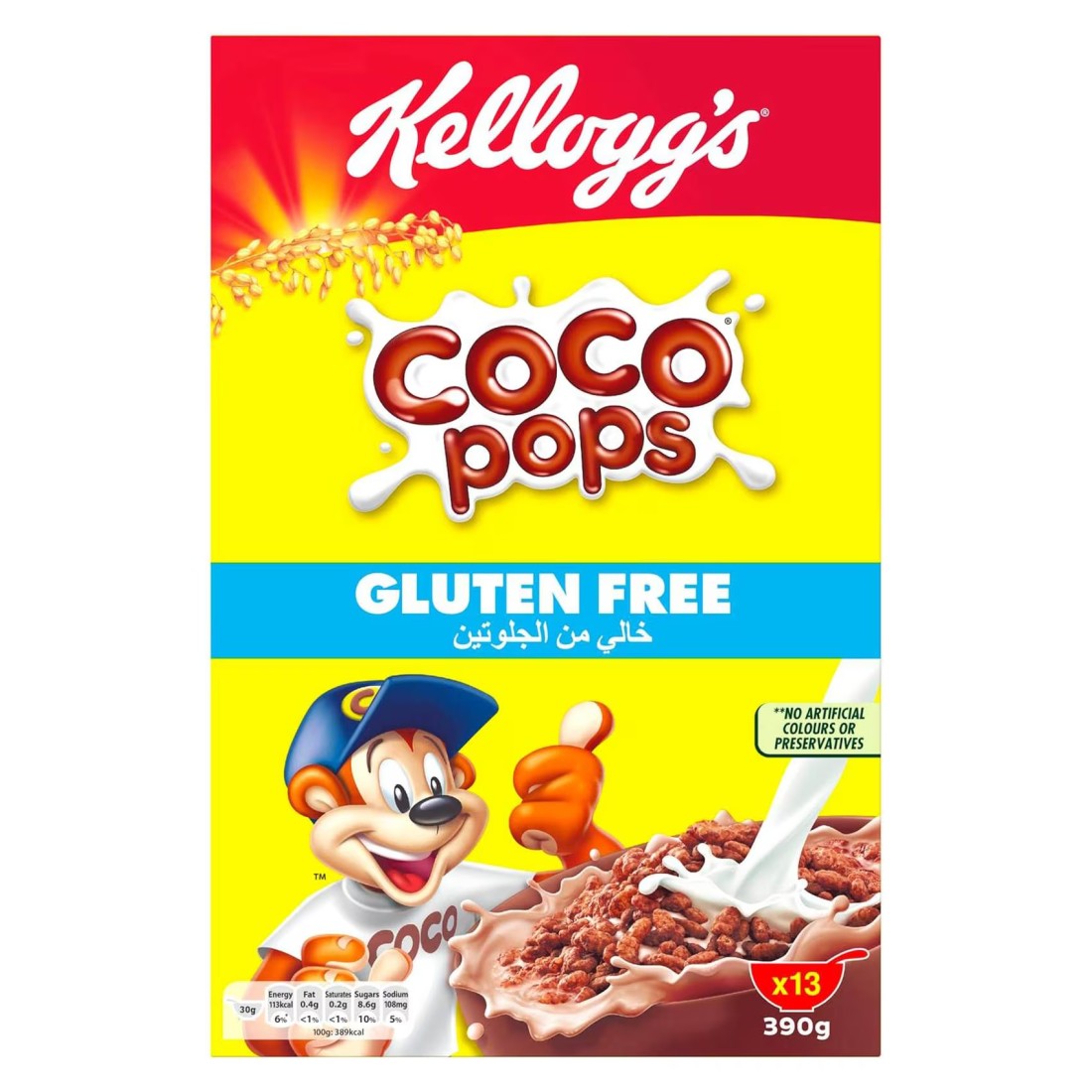 Kellogg&#39;s Coco Pops Gluten Free Cereal, 390g