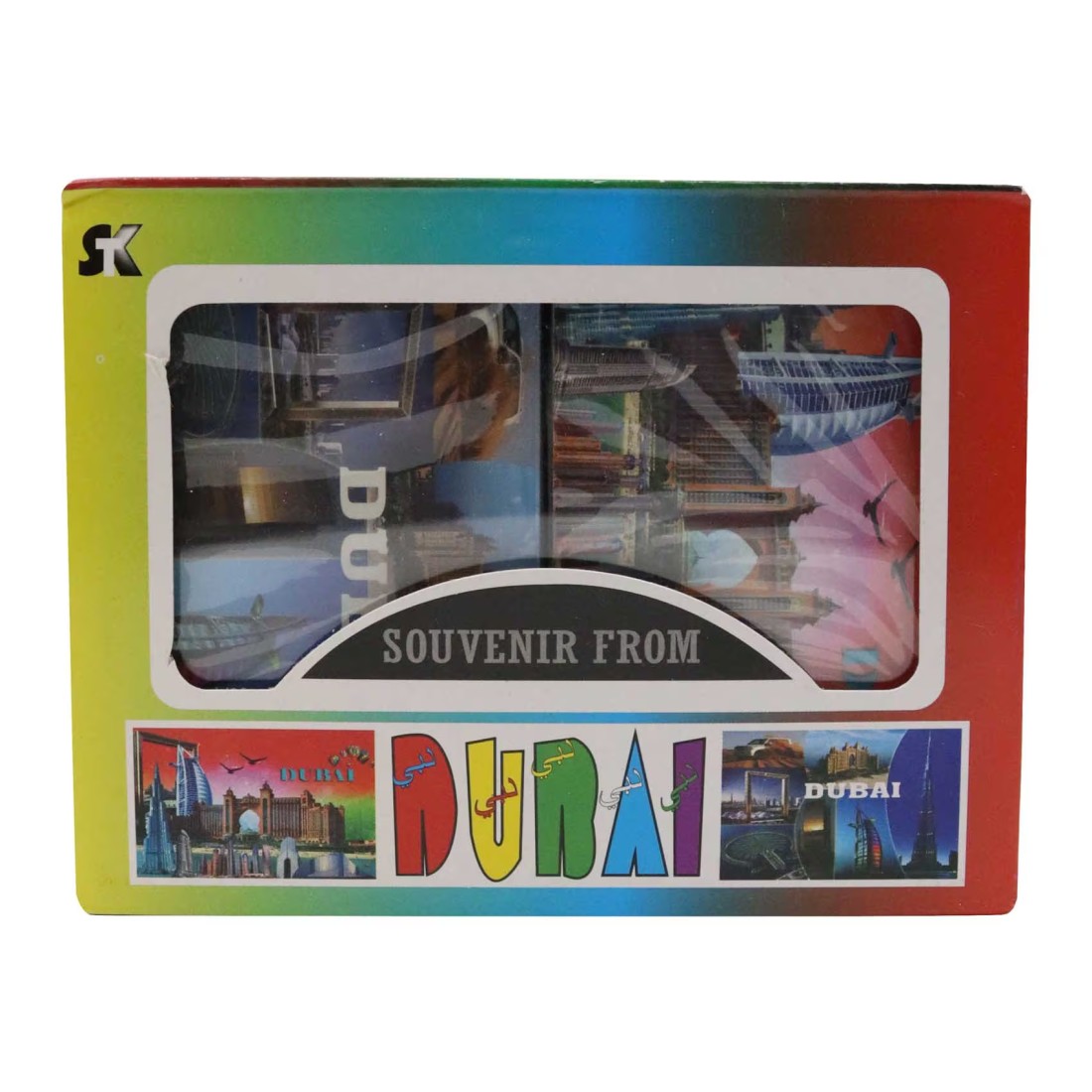 STK Souvenir From Dubai Themed Playing Card Set Multicolour 2 PCS