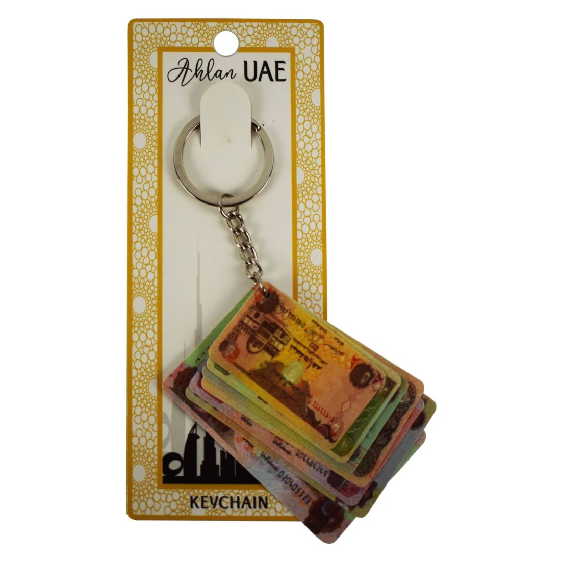 Winds Trading Ahlan UAE Currency Themed Keychain Multicolour