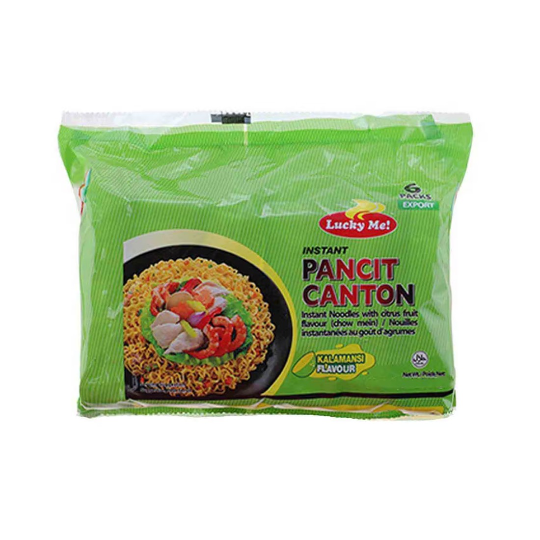 Lucky Me! Kalamansi Flavour Pancit Canton Instant Noodles, 65g Pack of 5