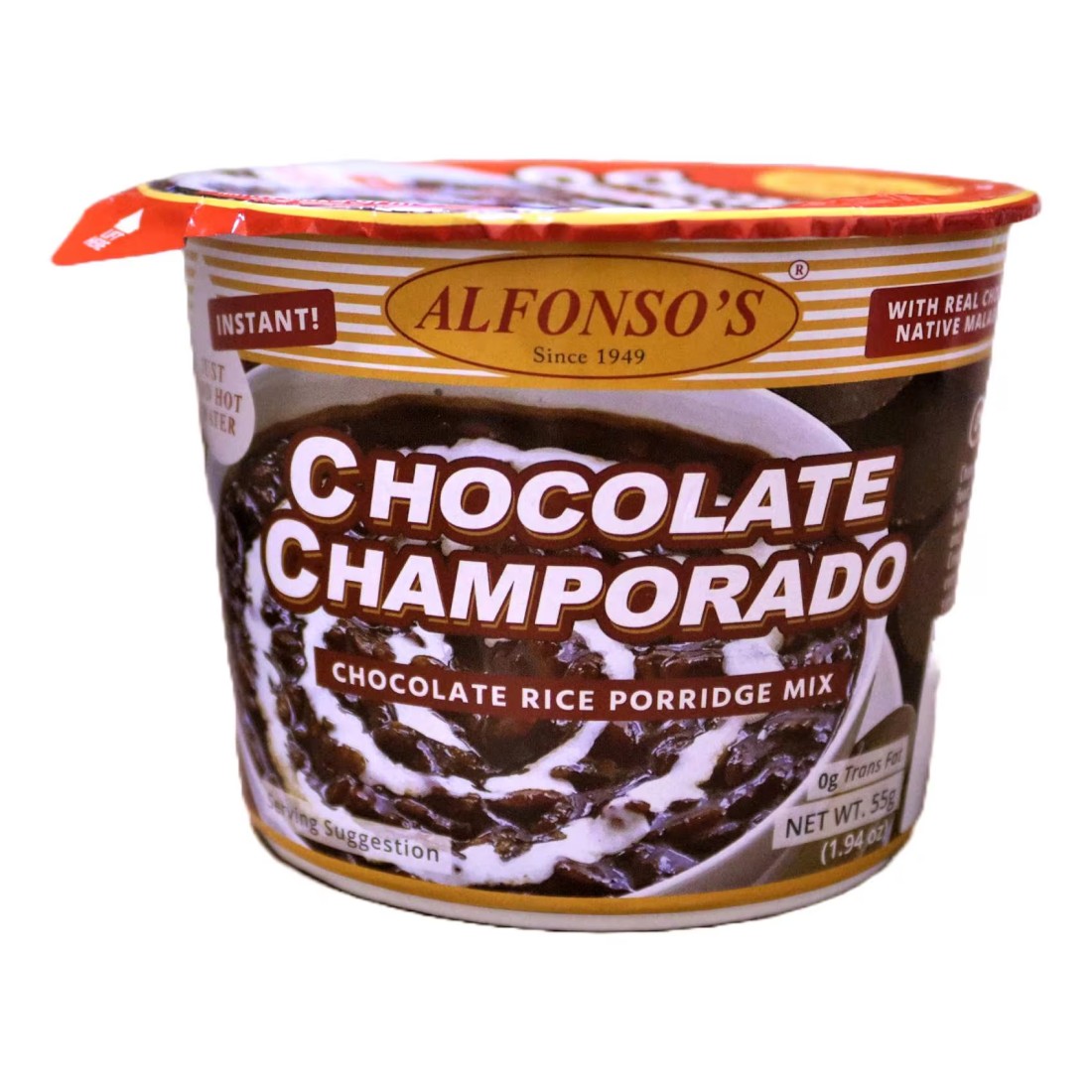 Alfonsos Chocolate Champorado Rice Porridge Mix, 55g