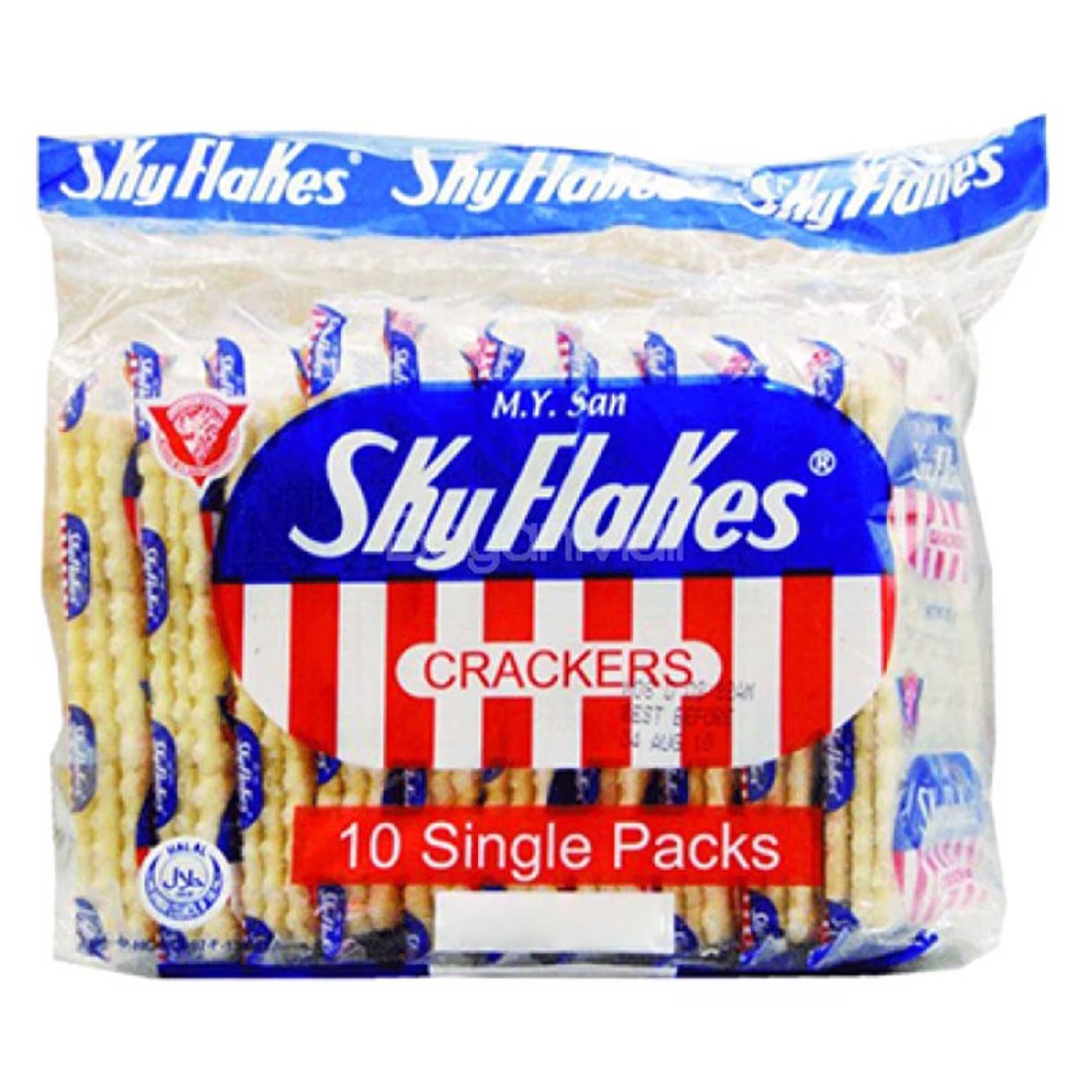 M.Y San Sky Flakes Crackers, 25g Pack of 10