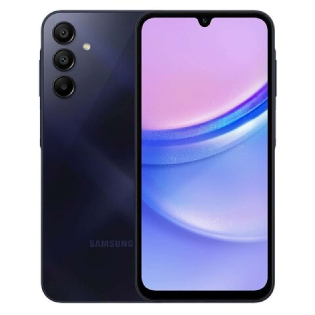 سامسونغ A15 هاتف ثنائي الشريحة، RAM سعة 4 غيغابايت، 128 غيغابايت، يدعم 4G LTE - أسود مزرق