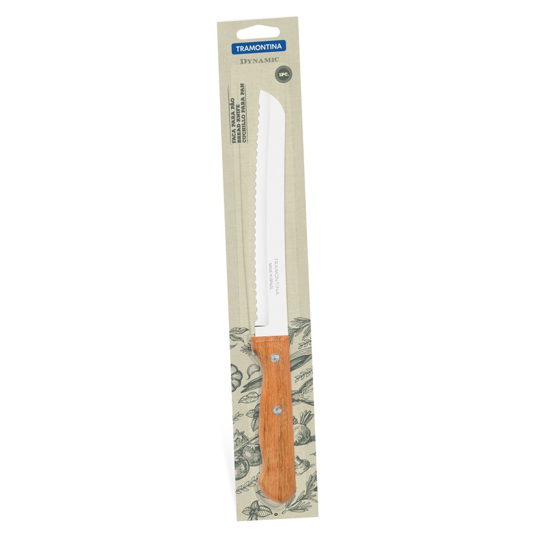 Tramontina Dynamic Bread Knife Brown 20cm