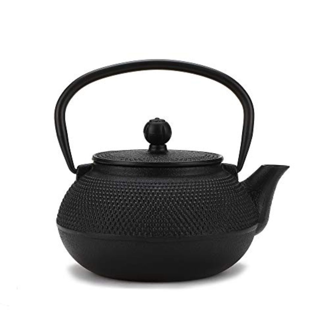 Mind Reader 30CATEA-BLK Japanese Tetsubin Kettle Cast Iron Tea Pot with Stainles Steel Infuser 30 Oz, Black