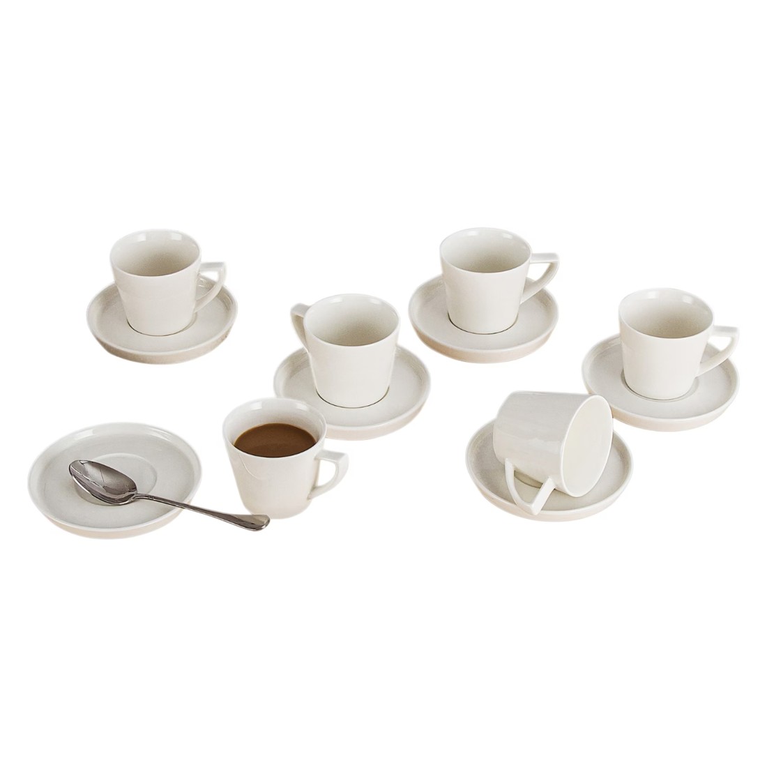 Oliva Coffee Cup and Saucer Set 90ml 12 PCS