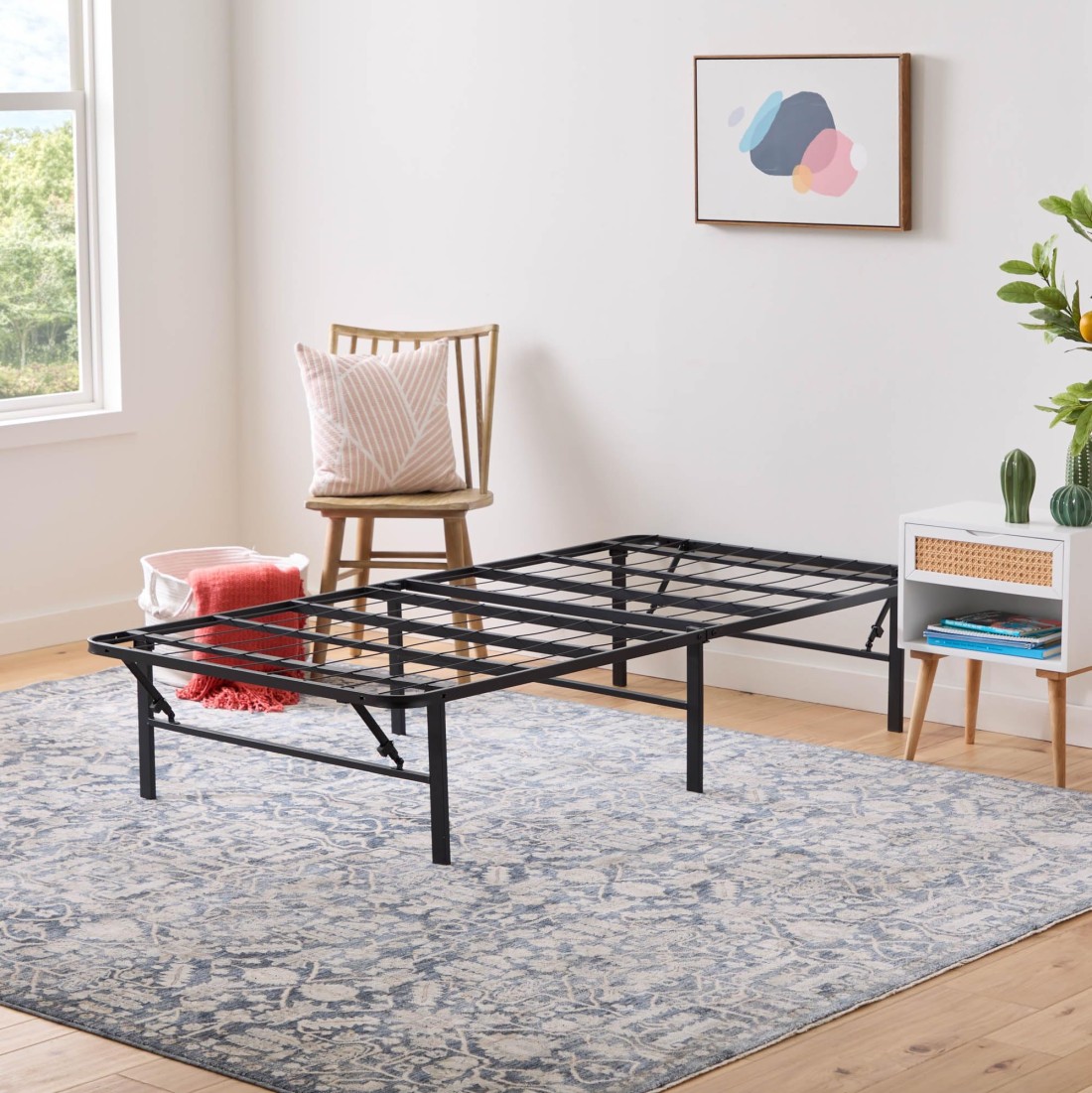 Linenspa 14 Inch Folding Metal Platform Bed Frame 13 Inches Of Clearance Tons Under Storage Heavy Duty Construction 5 Minute Assembly Twin