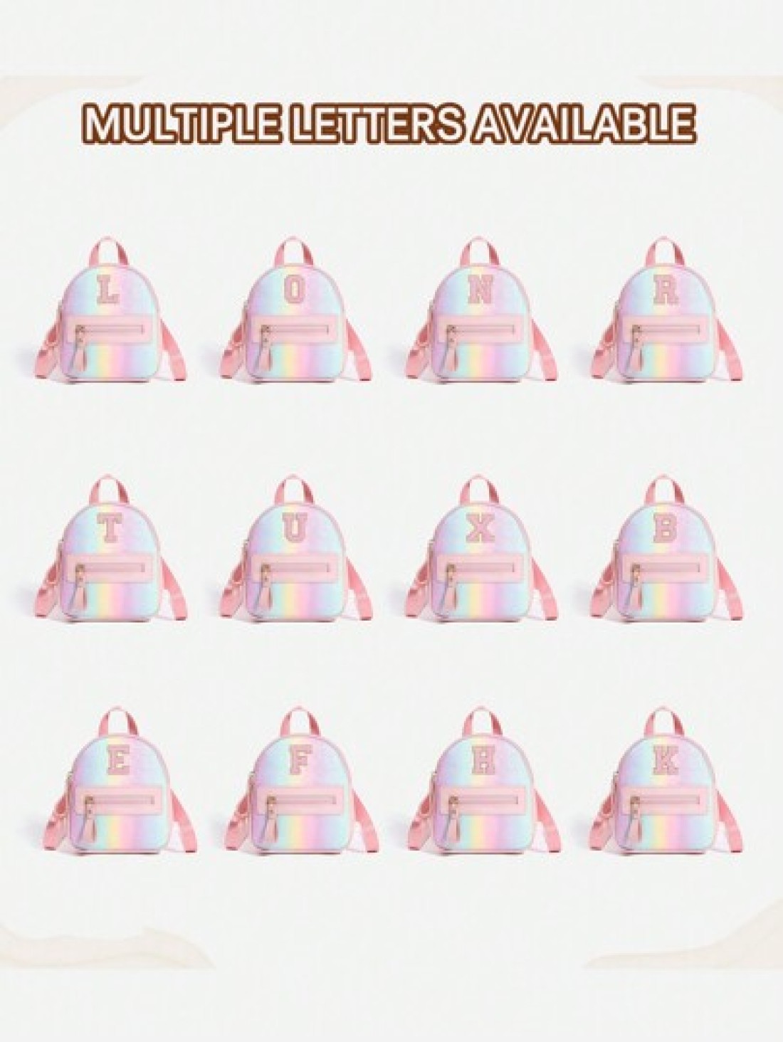 1pc Girls Cute Classic Backpack With 26 A Z Letter Print Shoulder Bag Heart Wallet Adjustable Strap Design Ideal Gift For Valentine s Day Suitable For Daily Outdoor School Travel Hiking Portable