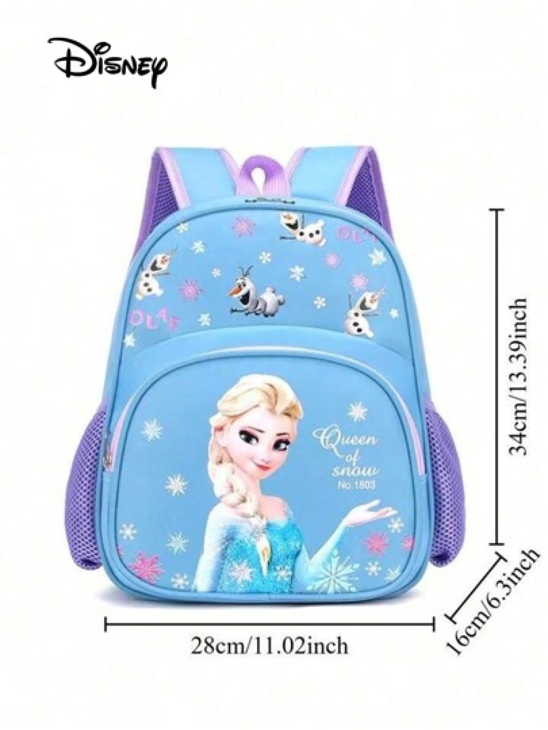 Disney Disney Princess Elsa Primary School Backpack Cute Cartoon Tote Bag Lightweight Backpack Cartoon Anime School Bag