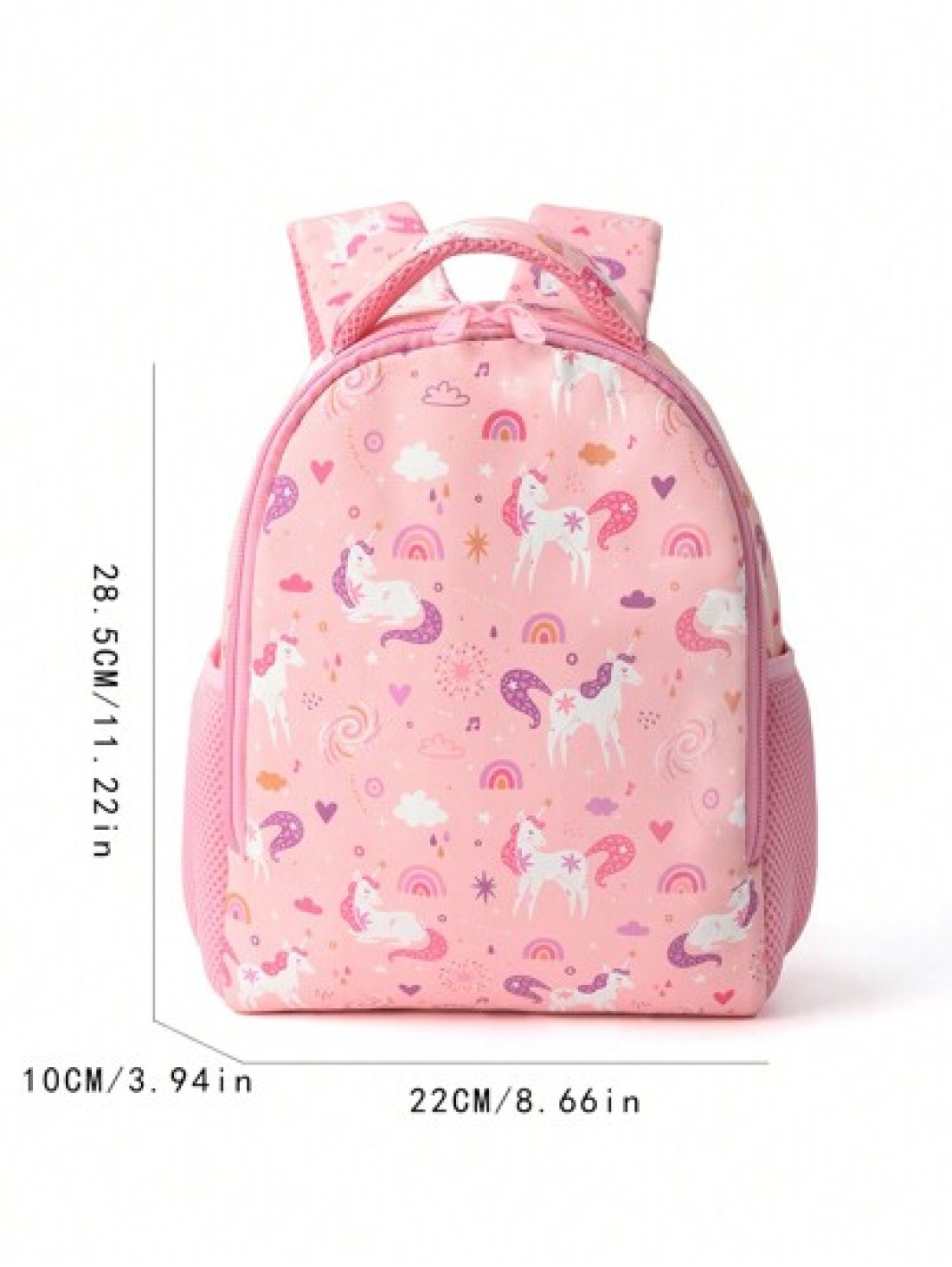 1 Pc Children s Cute Pink Unicorn Backpack Waterproof Kawaii Cartoon Backpack School Bag With Front Pocket And Adjustable Shoulder Strap Suitable And Daily Commuting