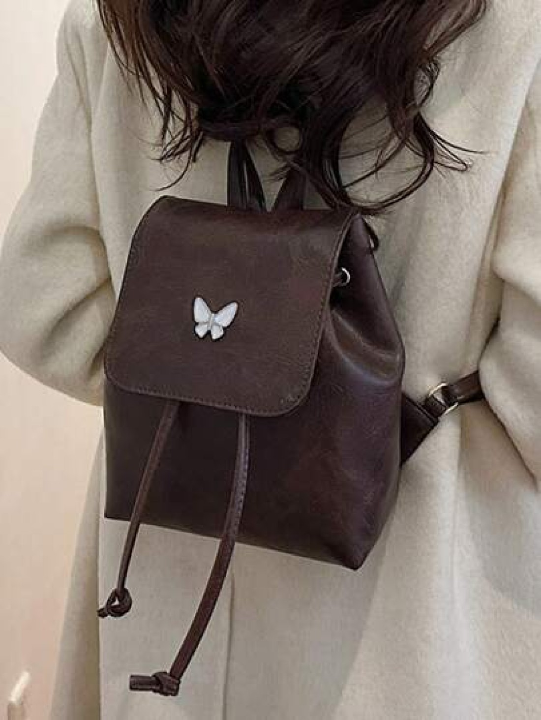 1pc Butterfly Pattern Minimalist Backpack For Large Capacity Travel Shoulder Bag