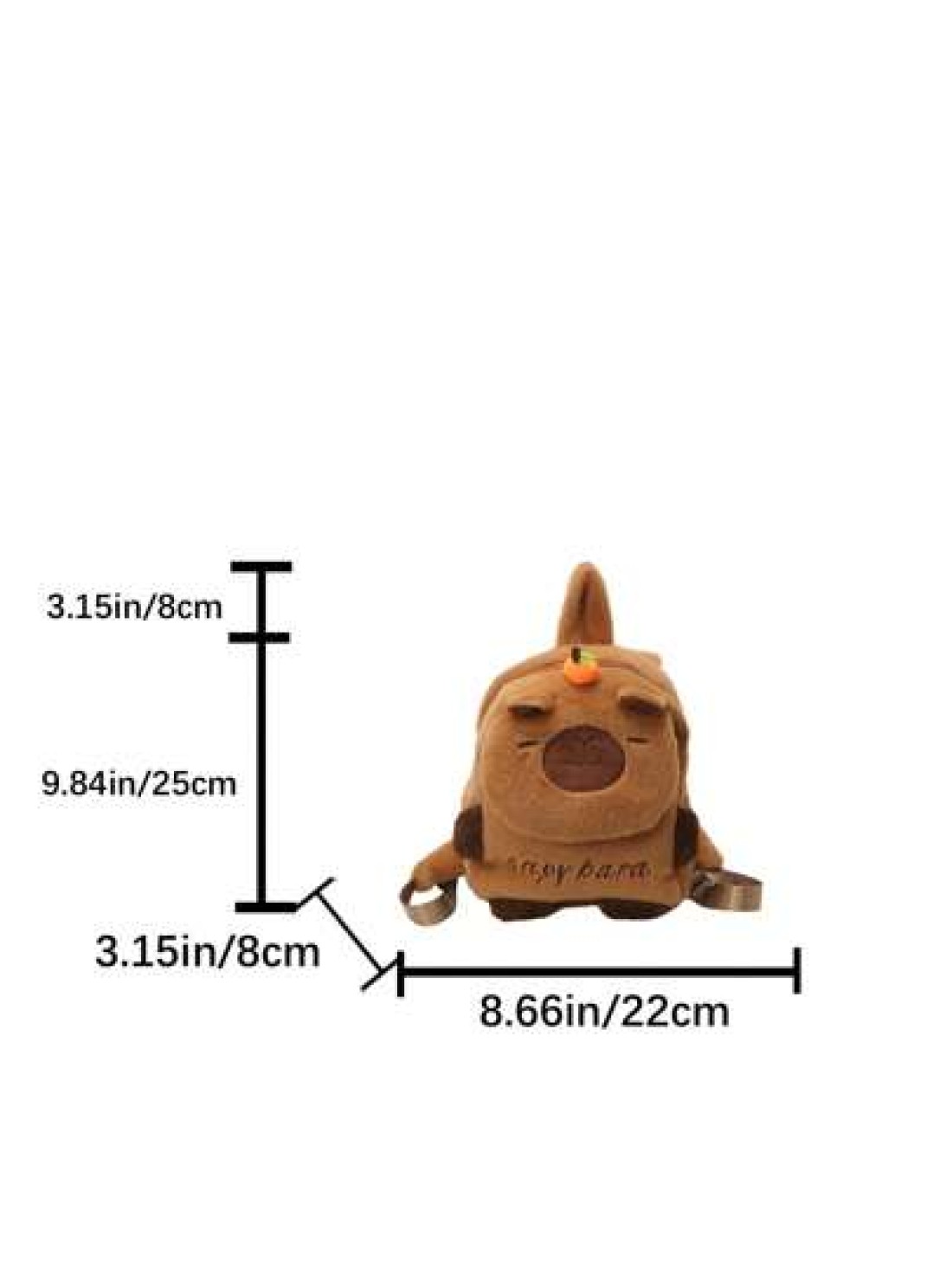 1pc Soft Plush Adorable Capybara Backpack Big Children Casual Plush Backpack Flip Backpack Adjustable Strap And Zippered For Travel Shoping Parties Holidays Supermarket Festive Events School Occasions