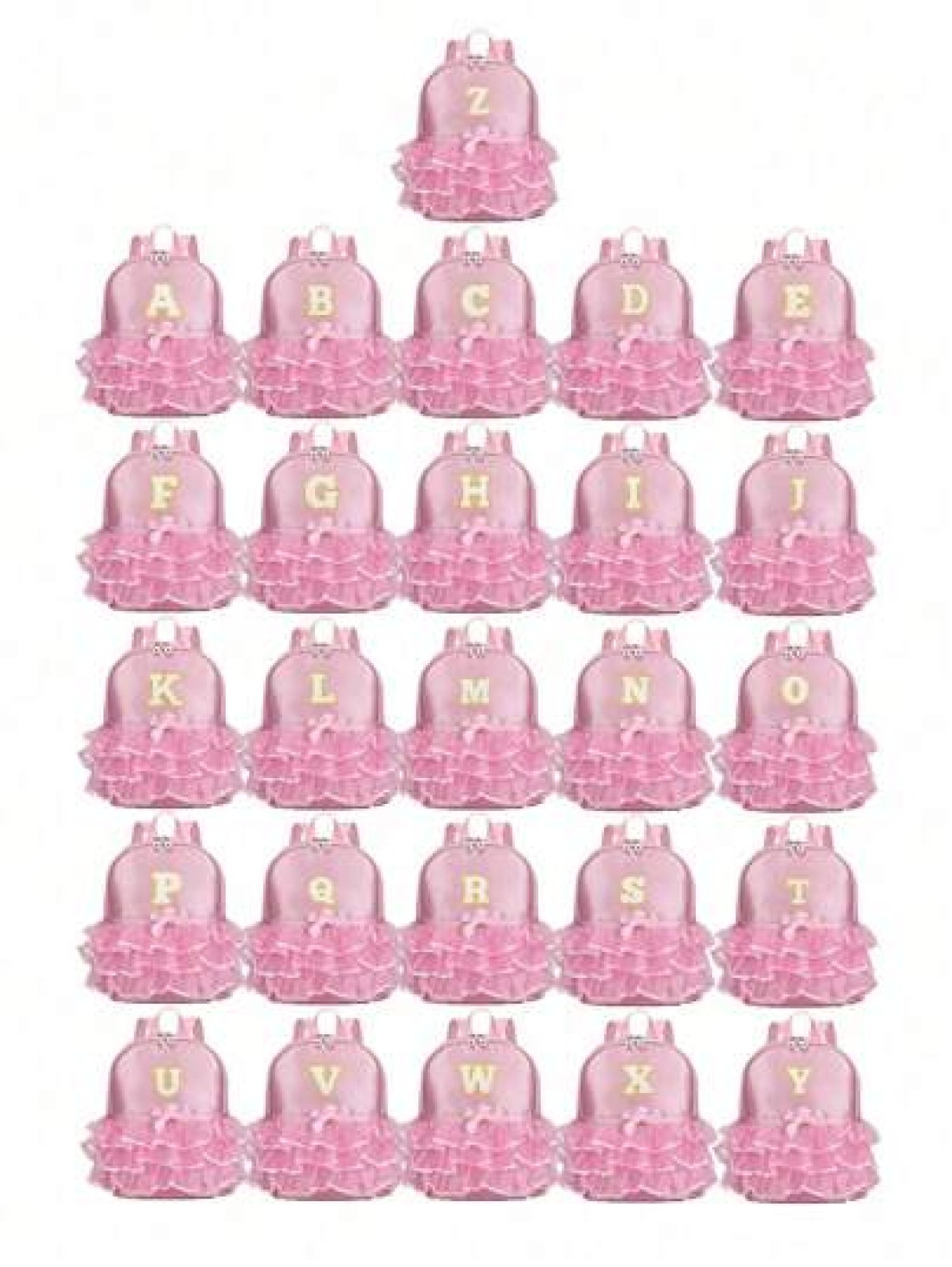 1pc Girls Nylon Zipper Closure A Z 26 Letters Fashion Lace Dance Bag Dance Ballet Bag Practice Double Shoulder Latin School Bag Backpack Suitable For Daily Use Zipper Random DIY Alphabet Stickers