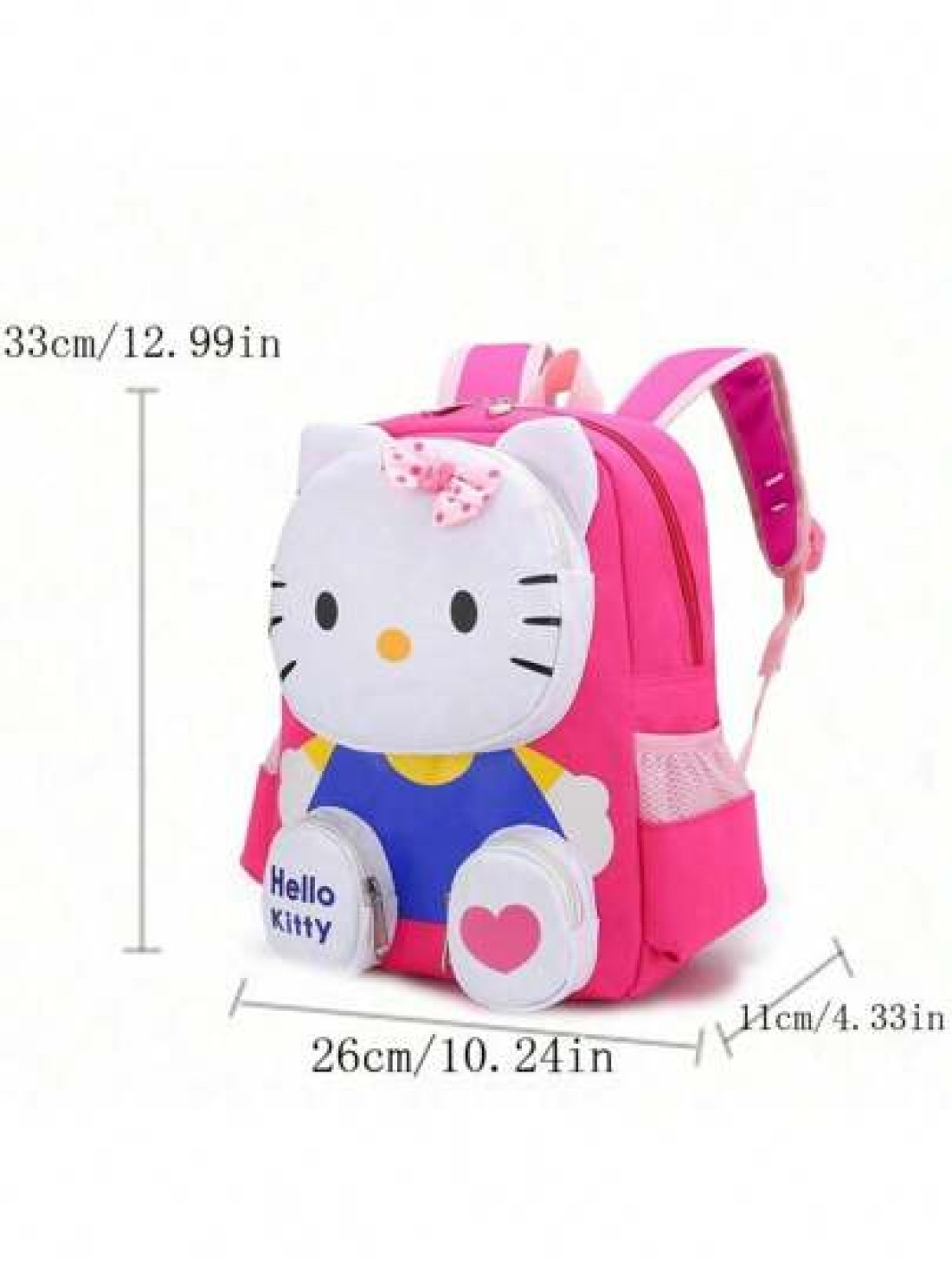 Sanrio Backpack Kawaii Stylish School Bag Colorblock Rucksack Large Capacity Foldable Outdoors Daypack