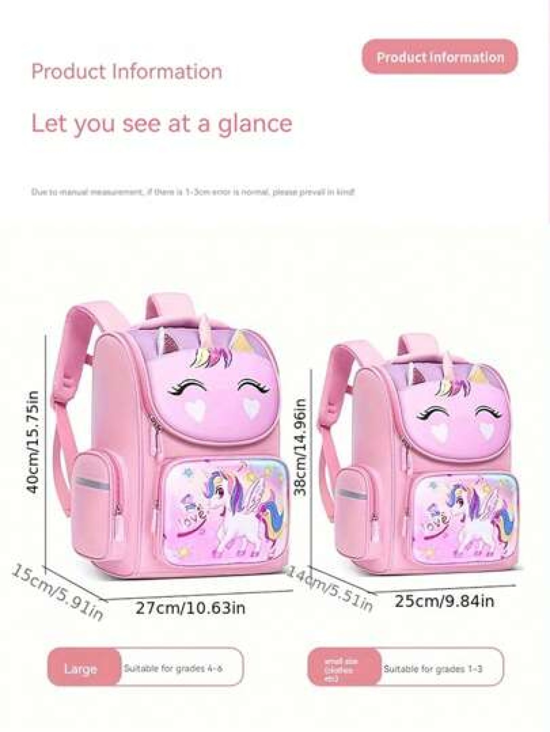 Children s Shoulder Bag Elementary School Students Schoolbag 6 12 16 Years Old 1 2 3 4 5 6 Grades Cute Waterproof Boys And Girls Backpack Purple Pink
