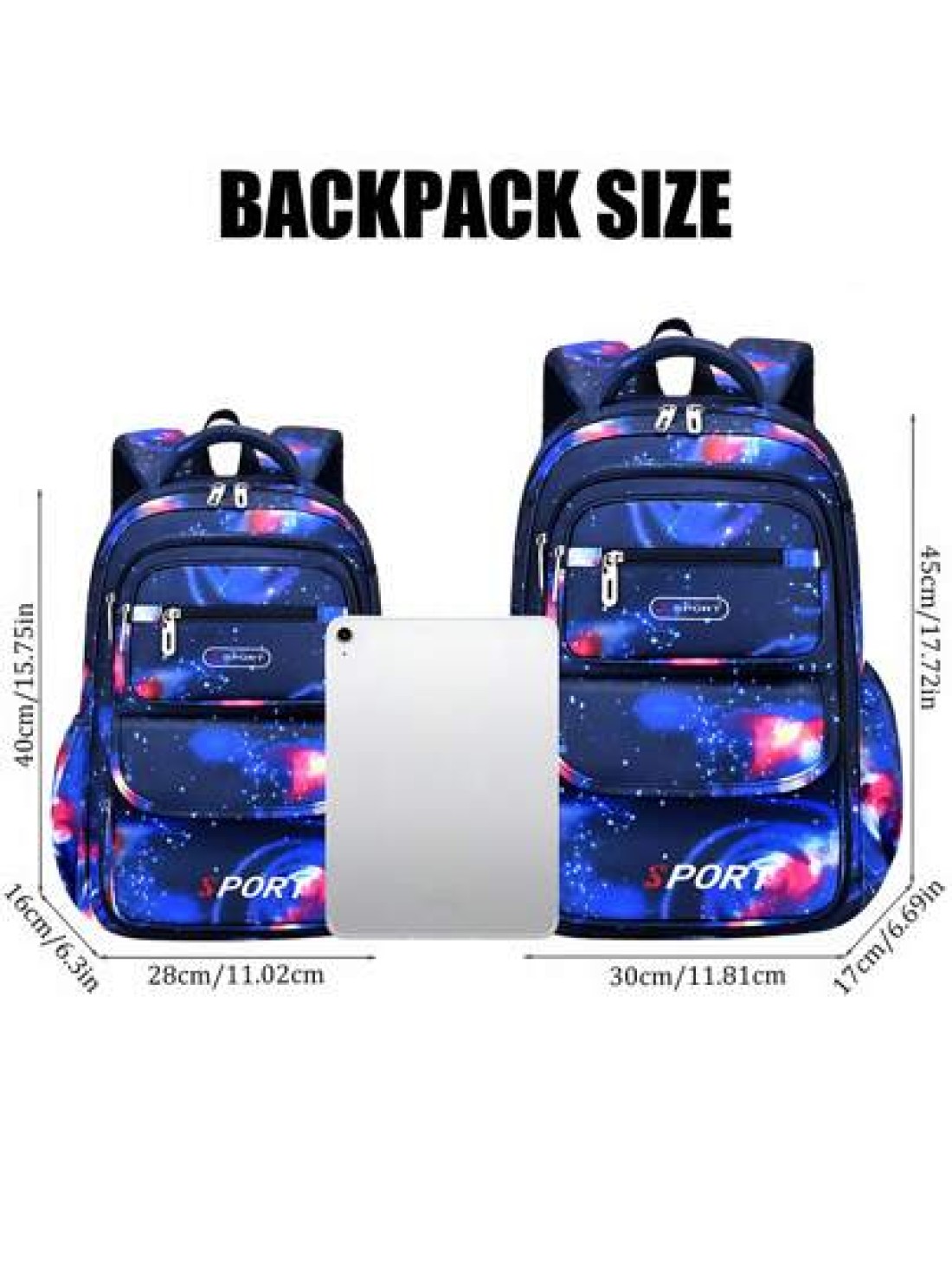 1pc School Backpack Boys Backpack Student Children Backpack Outdoor Travel Bag Starry Sky Printed Backpack Large Capacity Multi Pocket Backpack Laptop Backpack Nylon Material Suitable For Teenagers Yo