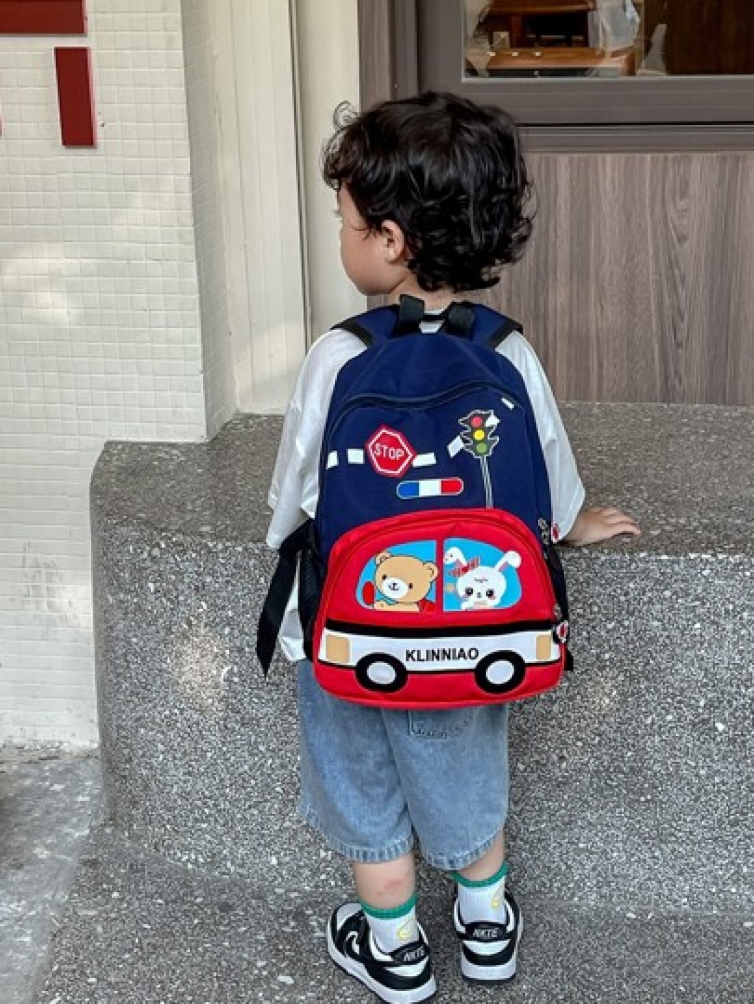 Cartoon Car Animal Pattern Backpack Adorable Kid s Shoulder Bag