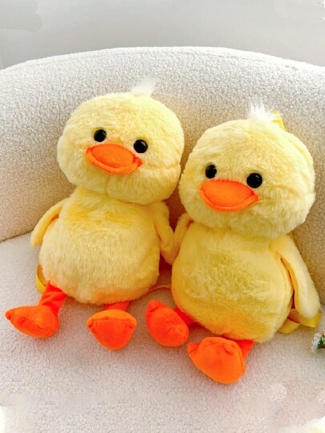 Cute Yellow Duck Backpack Cartoon Stuffed Animal Daypack Kawaii Duck Doll Schoolbag