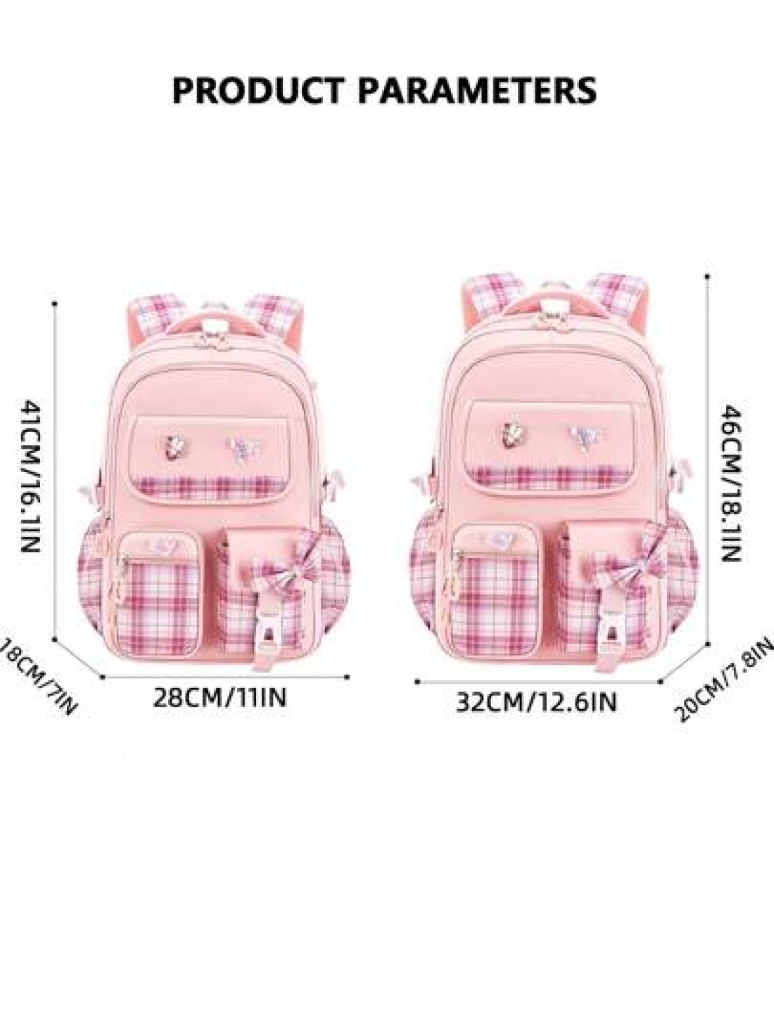 1pc Girl School Backpack Cute Children Backpack Girl Elementary Student Backpack With Compartments Back To School Gift