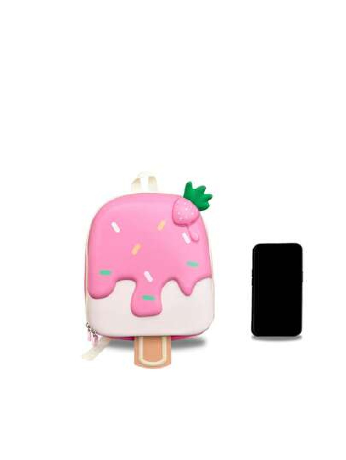 New Ins Style Cute Cartoon Ice Cream Shaped Backpack Strawberry Ice Cream Design