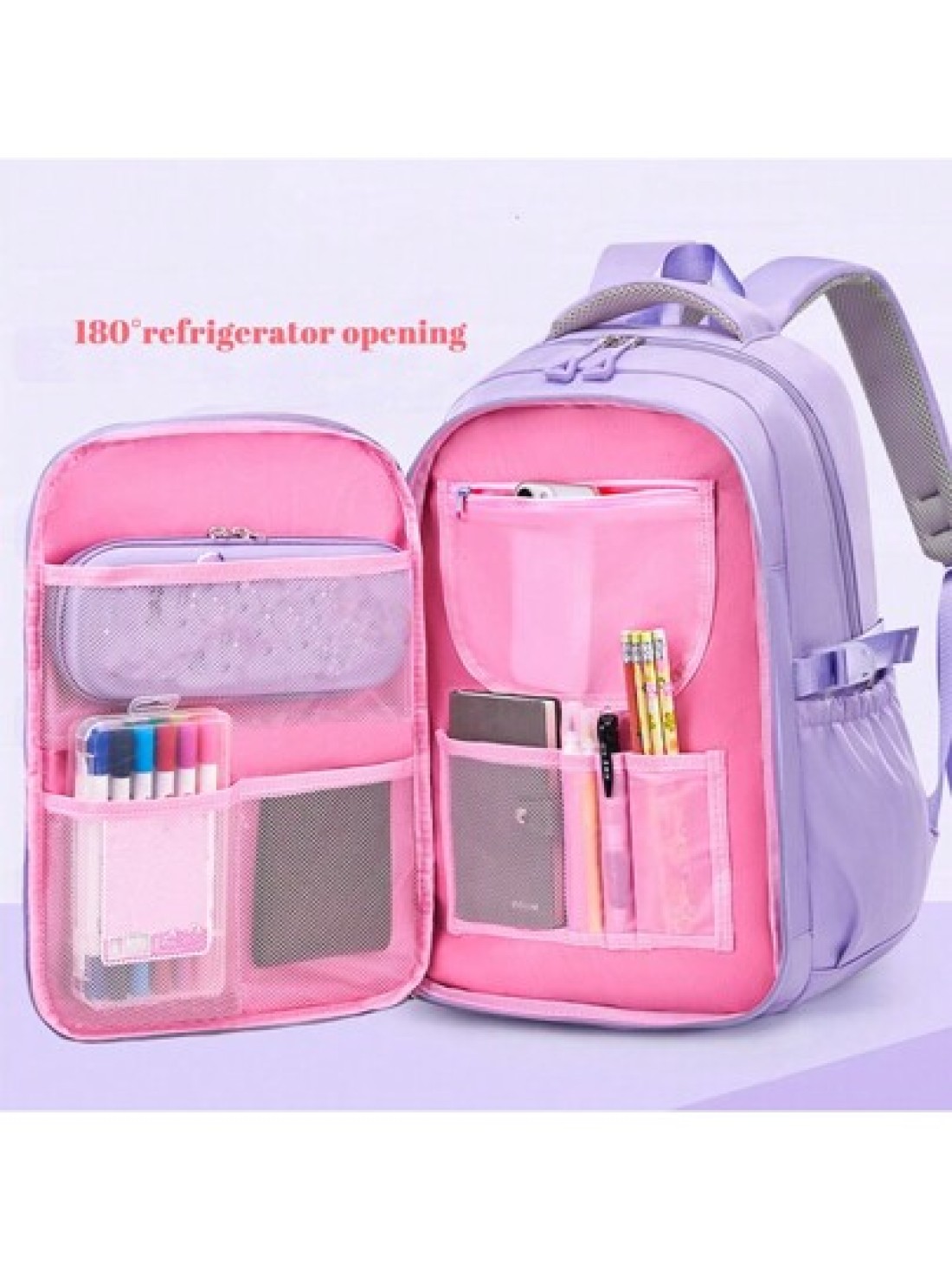 1pc Large Capacity Girls Backpack Casual Fashion Backpack 15 6 Inch Laptop Backpack School Bag With Luggage Strap Outdoor Traveling Bag Suitable For Teenage Girls School And Travel