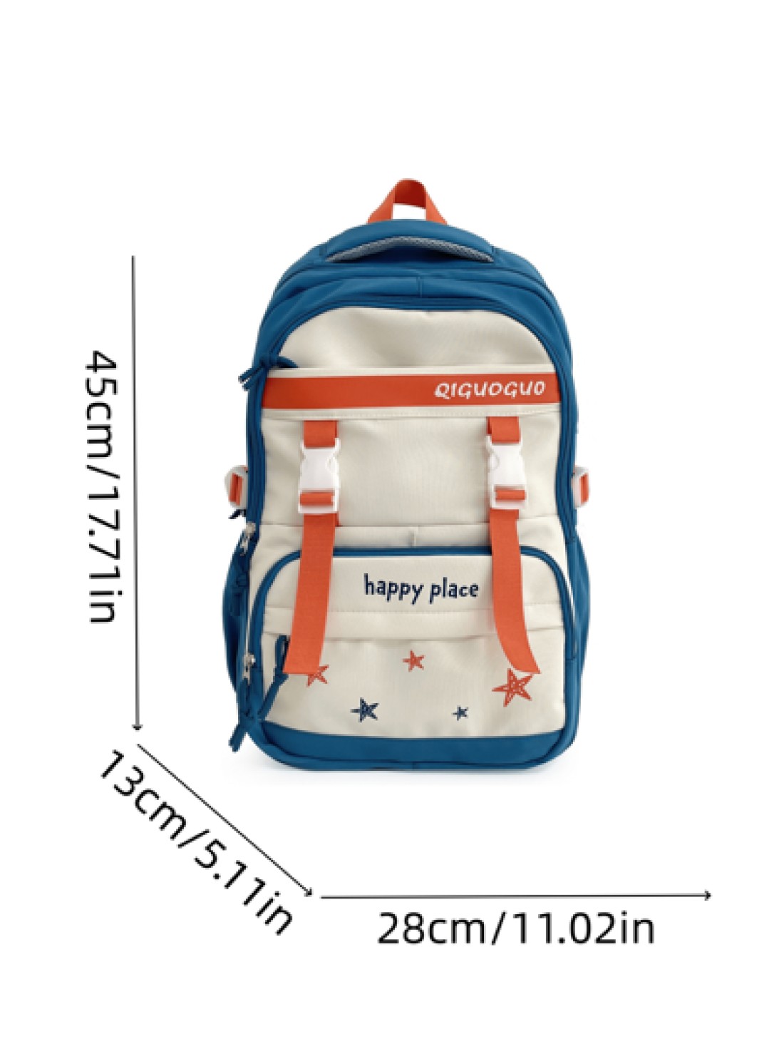 1pc New Fashion Versatile High Quality Contrast Color Student Backpack Large Capacity Water Resistant Suitable For Commute And Outdoor Use