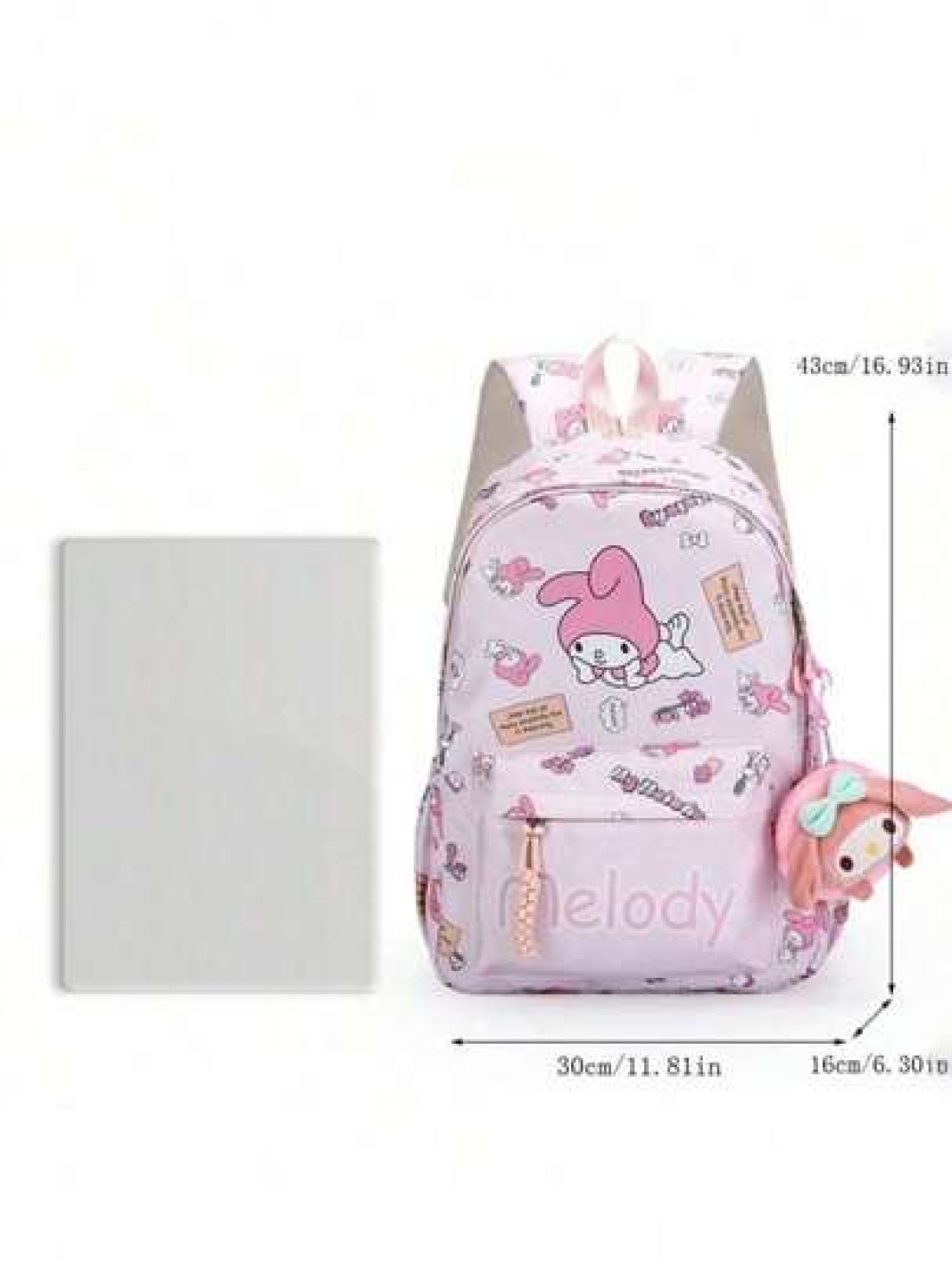 Sanrio 1pc Backpack Kawaii Stylish School Bag Girl s Colorblock Rucksack Large Capacity Foldable Outdoors Daypack