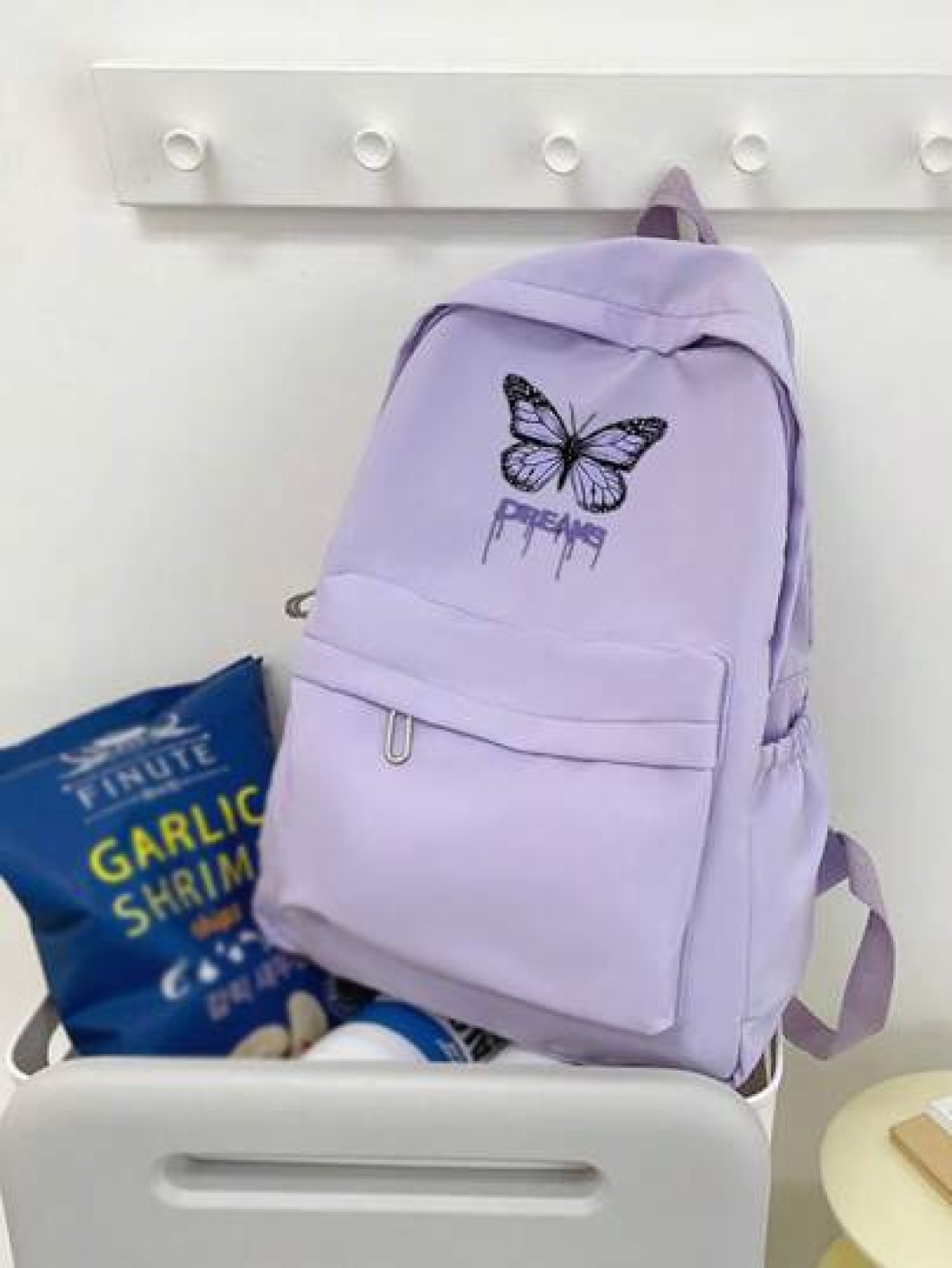 1pc Back To School Backpack Fresh And Sweet Butterfly Pattern Backpack Lightweight And Large Capacity Backpack Suitable For Daily Schooling Very Suitable For Campus Class Photoshoot Birthday Gift For