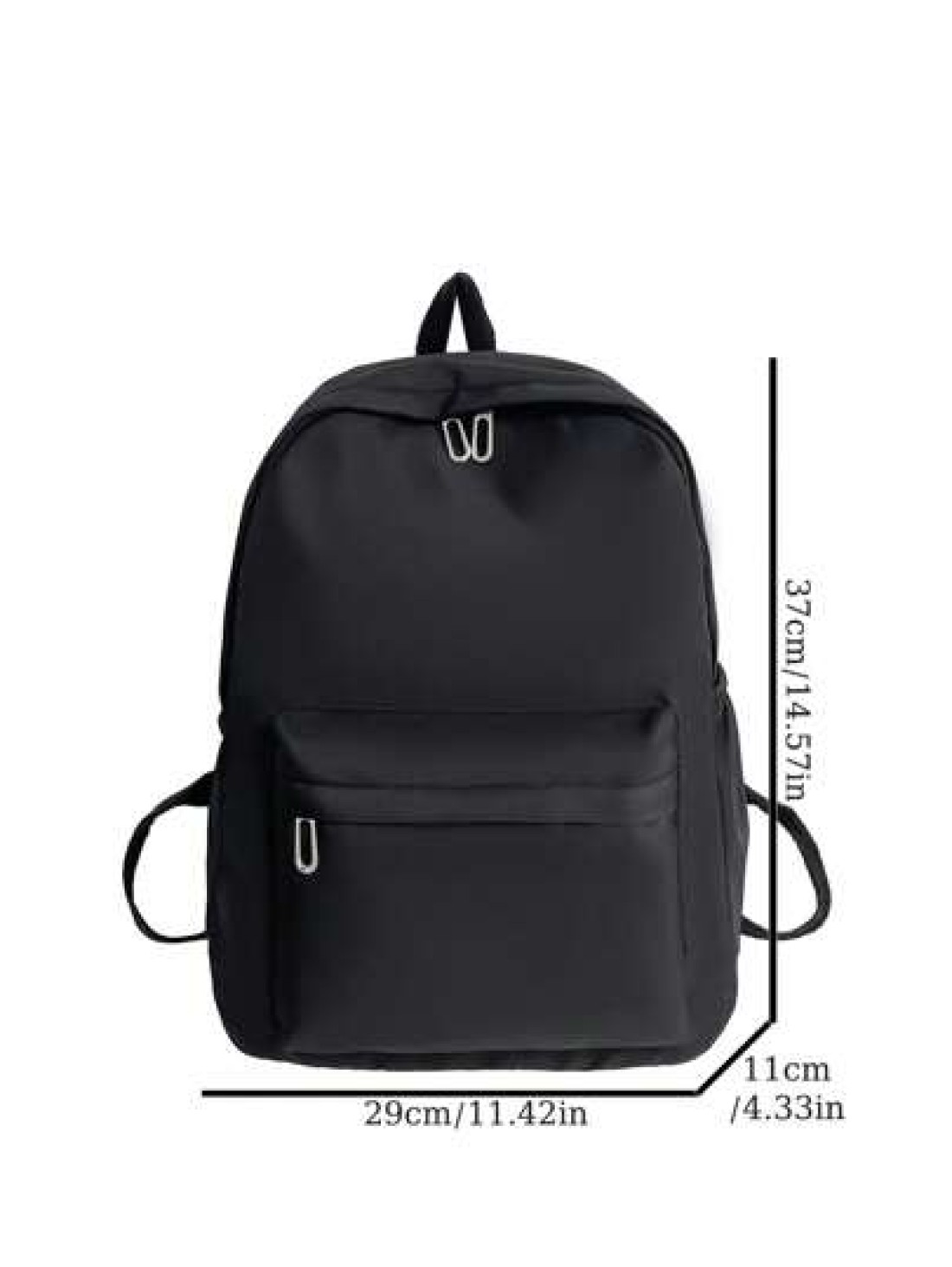 1 Pc Back To School Causal Preppy School Bag Durable Nylon Spacious Multiple Pockets High Capacity With Laptop Compartment Zipper Backpack Purse Solid Color School Backpack Lightweight Bookbags Portab