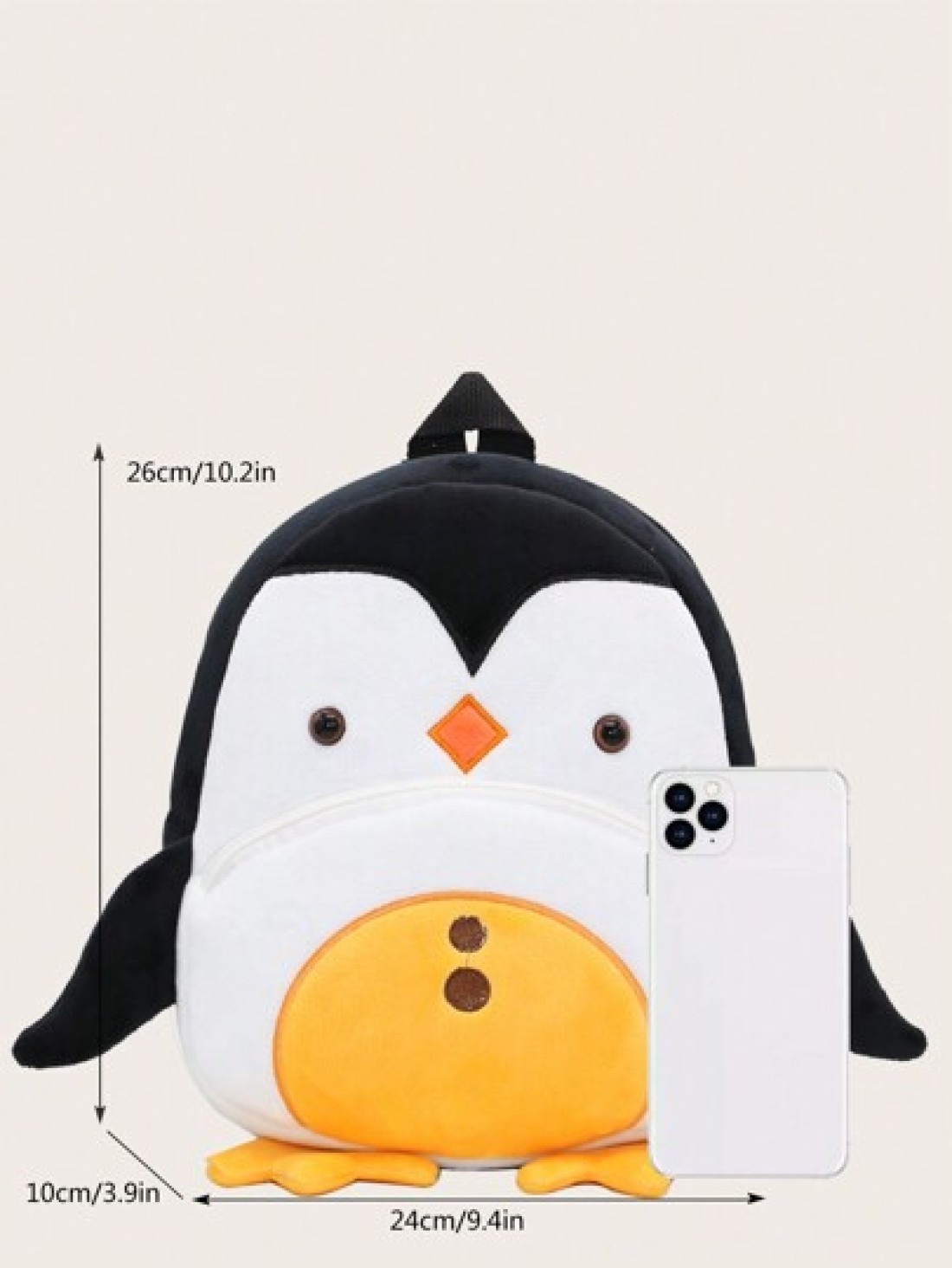 1pc Cute Penguin Plush Children s Backpack Suitable For 2 4 Years Old Boys And Girls