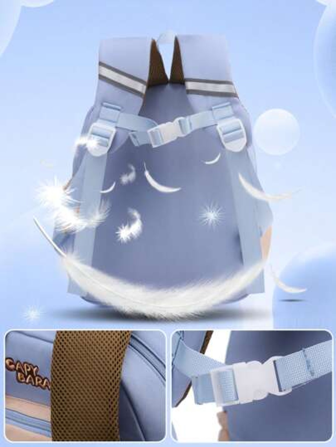 1pc Zipper Closure Fashion Cartoon Cute Capybara Backpack Suitable For Any Occasion Travel Backpack Comfortable And Adjustable Shoulder Straps Meet Basic Storage Needs Suitable For Outdoor Play Commut