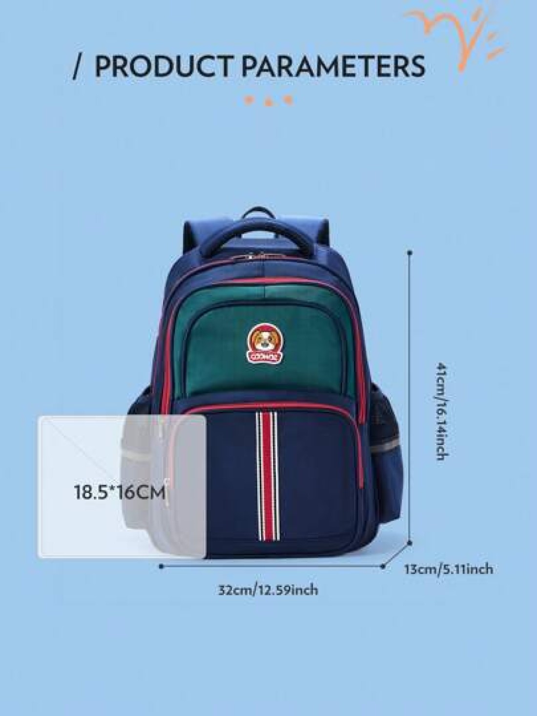 Primary School Bag Children s Cartoon Backpack With Adjustable Strap 16 12 5inch Large Capacity Backpack With Pockets And Compartments Fashionable And Versatile Classic Retro School Bag For Travel Sto