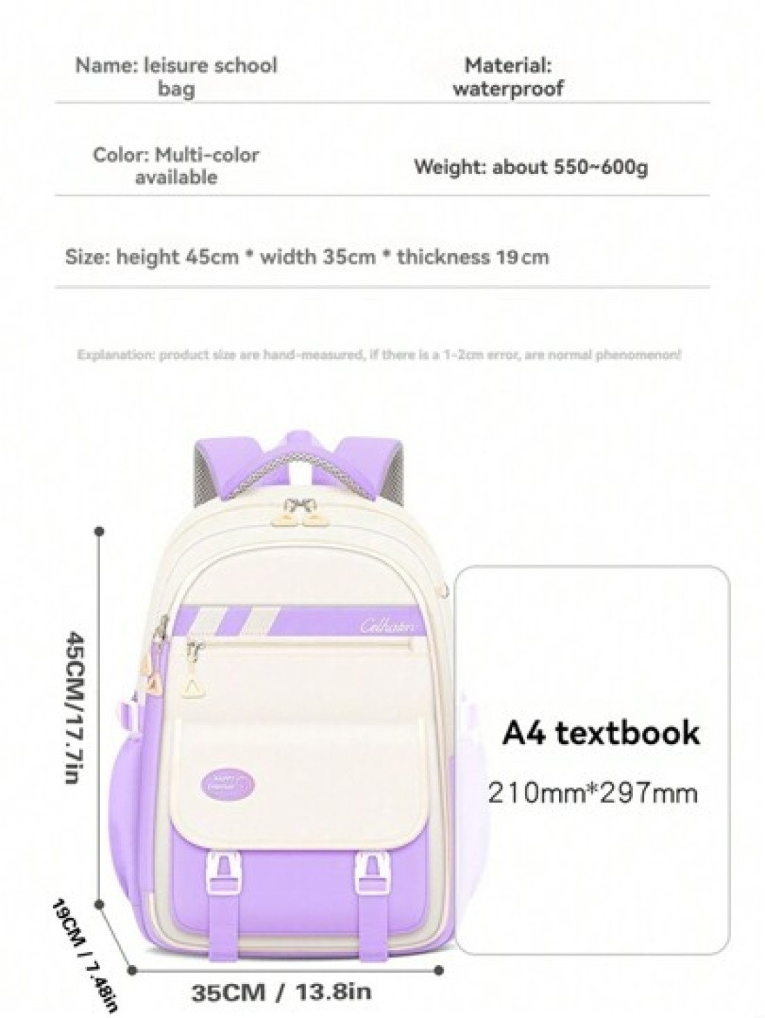 New Children s Schoolbag For Primary Students 6 12 Years Old Girls Shoulders Backpack 1 6 Grades Multi Color Cute Waterproof Lightweight Girls Large Capacity Children s Bag
