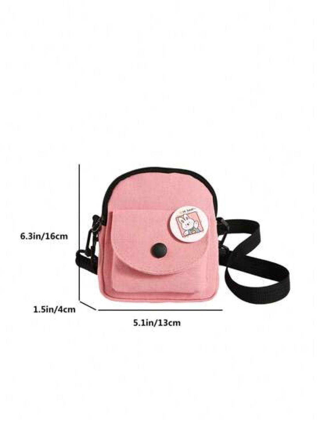 1 Pc Mini Children Crossbody Bag Canvas Bag Square Bag Coin Purse Shoulder Bag Versatile Lightweight Portable Zip Closure Adjustable Strap For Daily Purse For Travel Vacation Shopping Kids Outdoor Sup