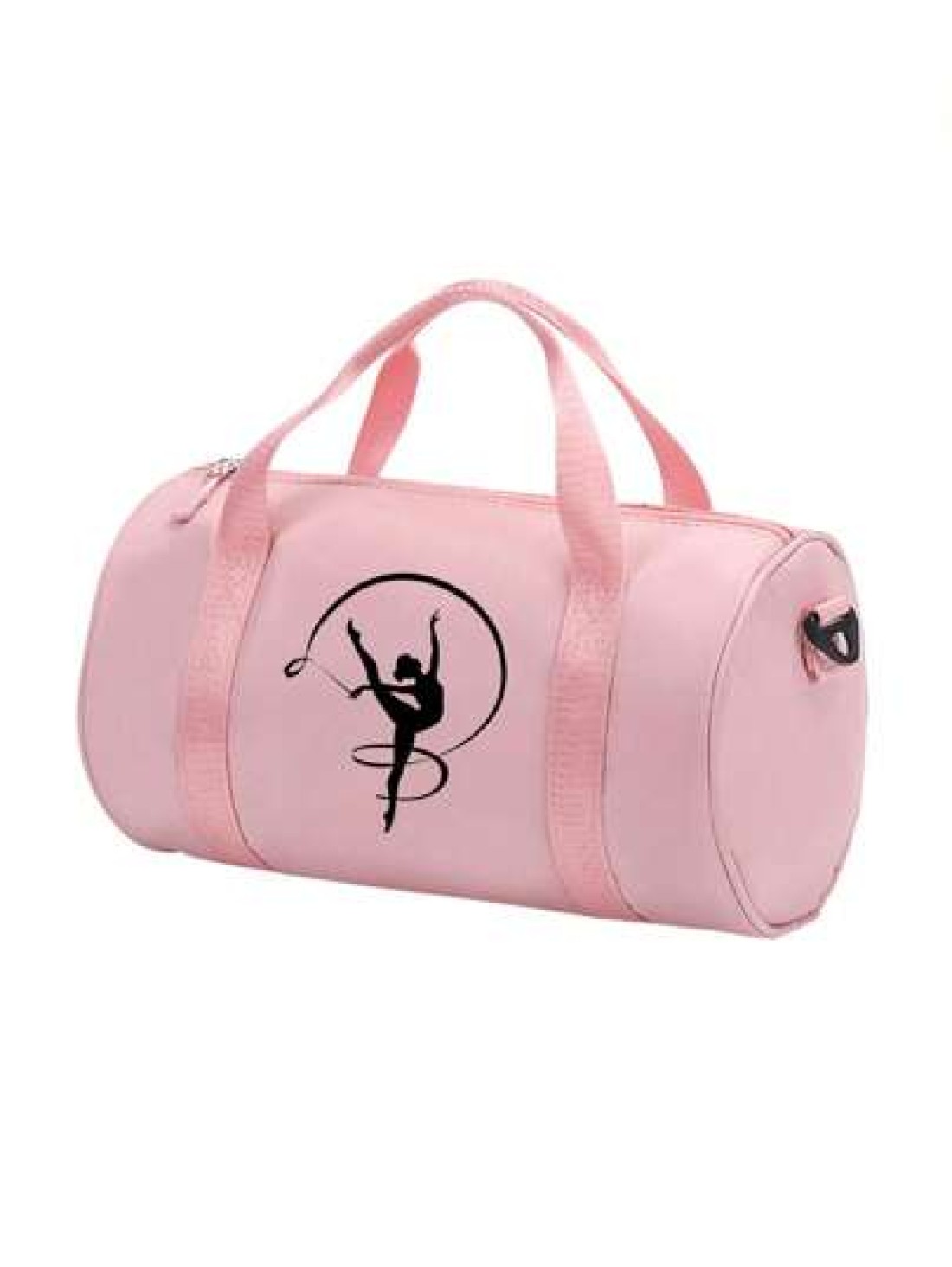 Pink Lightweight Nylon Dance Bag Avant Garde Style Handbag Adjustable Shoulder Strap Foldable With Zipper And Polyester Lining Suitable For Ballet Dancers And Daily Use Casual Fashion Tote