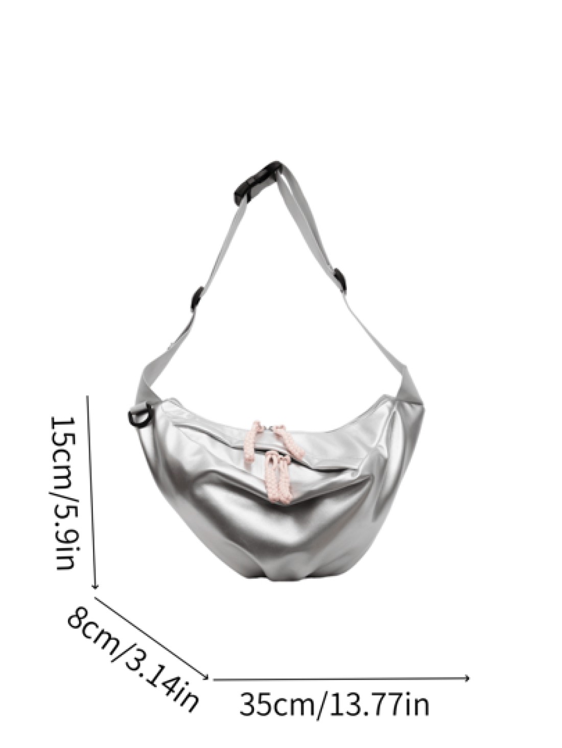 1pc New Fashion Versatile High End Solid Color Shoulder Bag Simple Large Capacity Outdoor Commute Crossbody Bag