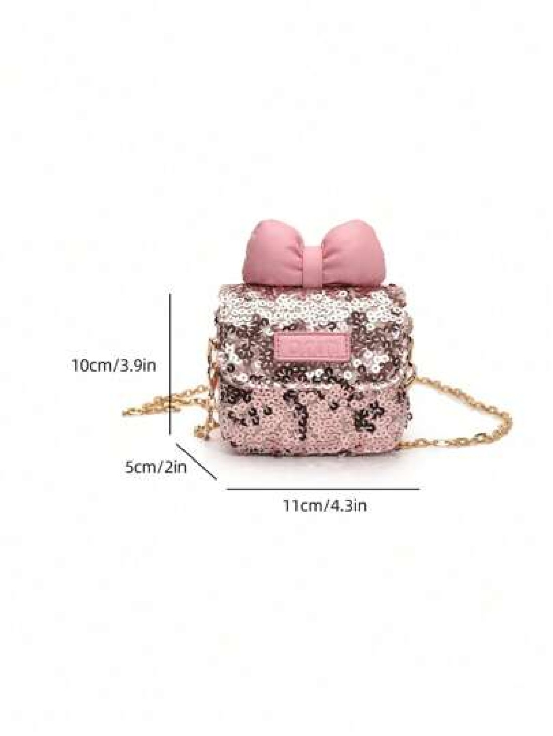 Cute Bowknot Glittering Chain Crossbody Bag Mini Shoulder Bag Casual Outing New Summer