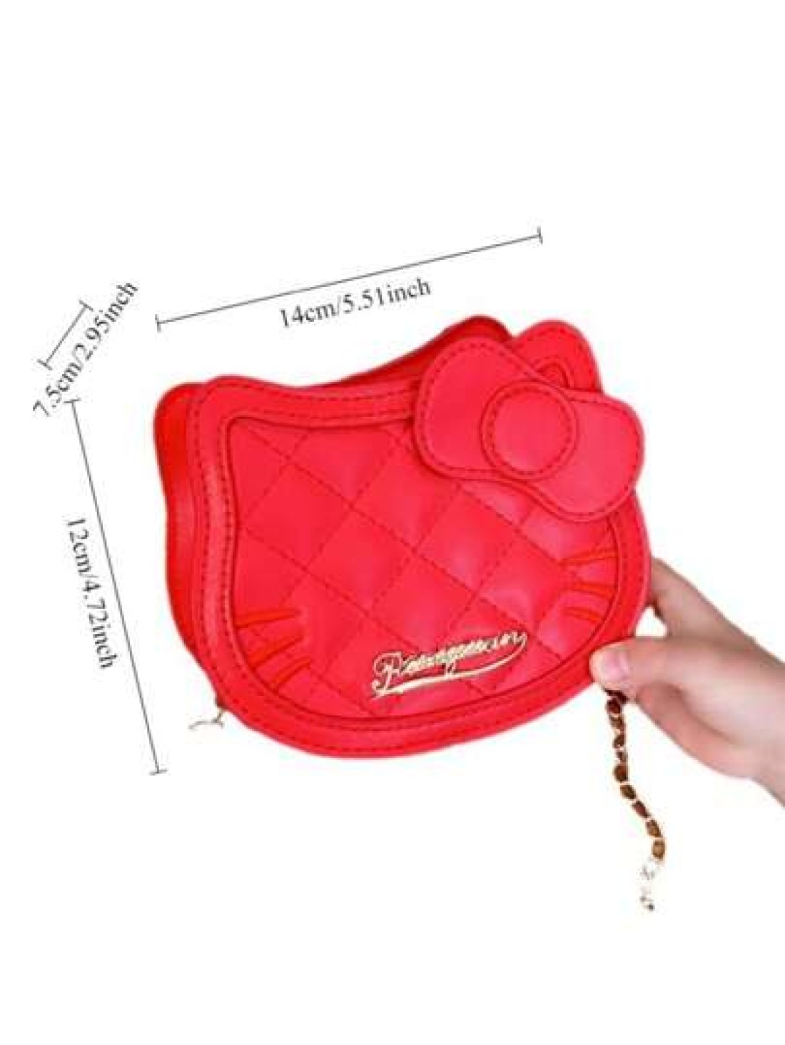 Sanrio Sanrio Hello Kitty Style Chain Crossbody Bag Versatile Leather Shoulder Crossbody Bag Fashionable Date And Vacation Bag