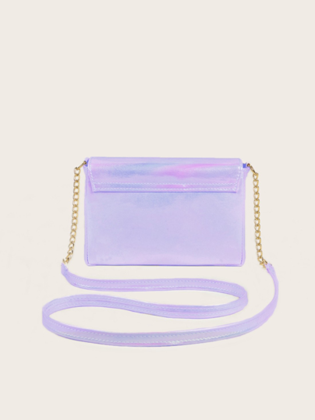 Metallic Glossy Funky Style Shoulder Bag With Butterfly Detailing