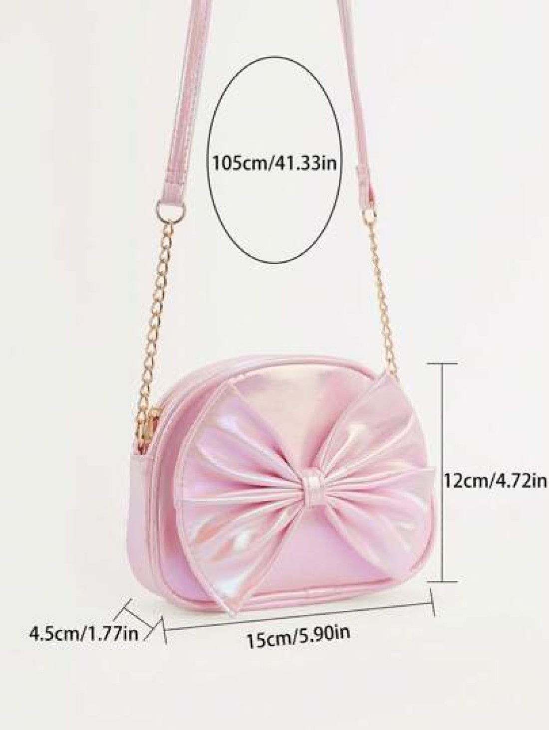 1pc Cute Princess Metal Bowknot Mini Crossbody Bag For Girls Suitable For Daily Outings